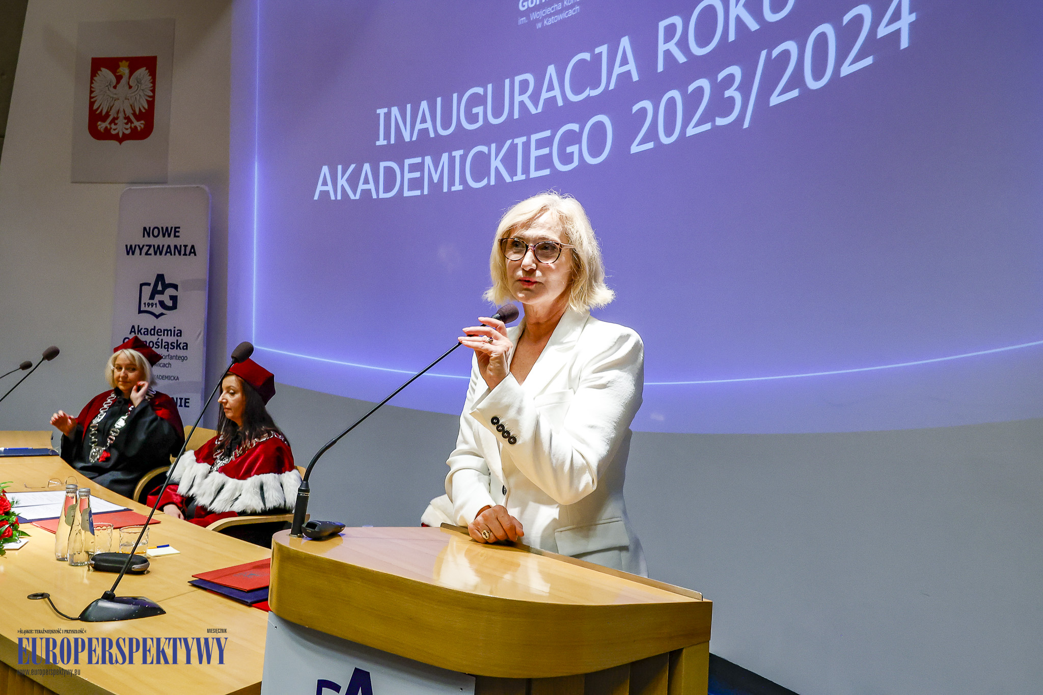 INAUGURACJA ROKU 2023/2024 AKADEMIA GÓRNOŚLĄSKA Europerspektywy Akademia Górnośląska w Katowicach rozpoczęła rok akademicki 2023/2024