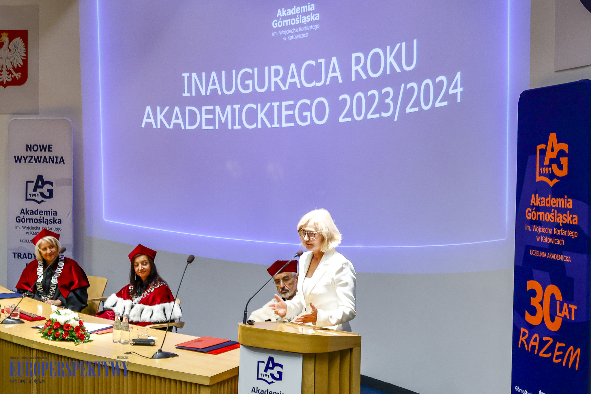 INAUGURACJA ROKU 2023/2024 AKADEMIA GÓRNOŚLĄSKA Europerspektywy Akademia Górnośląska w Katowicach rozpoczęła rok akademicki 2023/2024