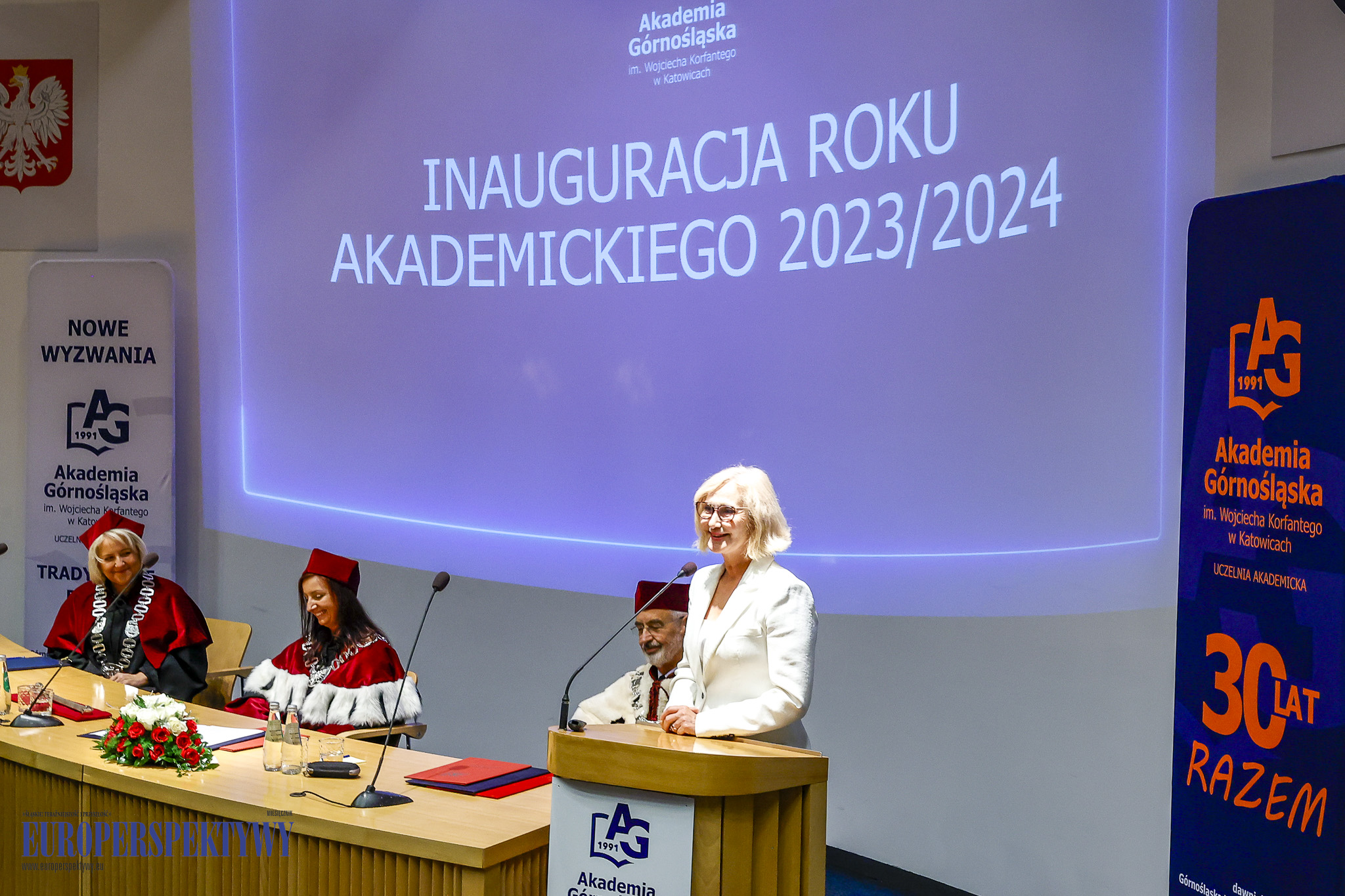 INAUGURACJA ROKU 2023/2024 AKADEMIA GÓRNOŚLĄSKA Europerspektywy Akademia Górnośląska w Katowicach rozpoczęła rok akademicki 2023/2024