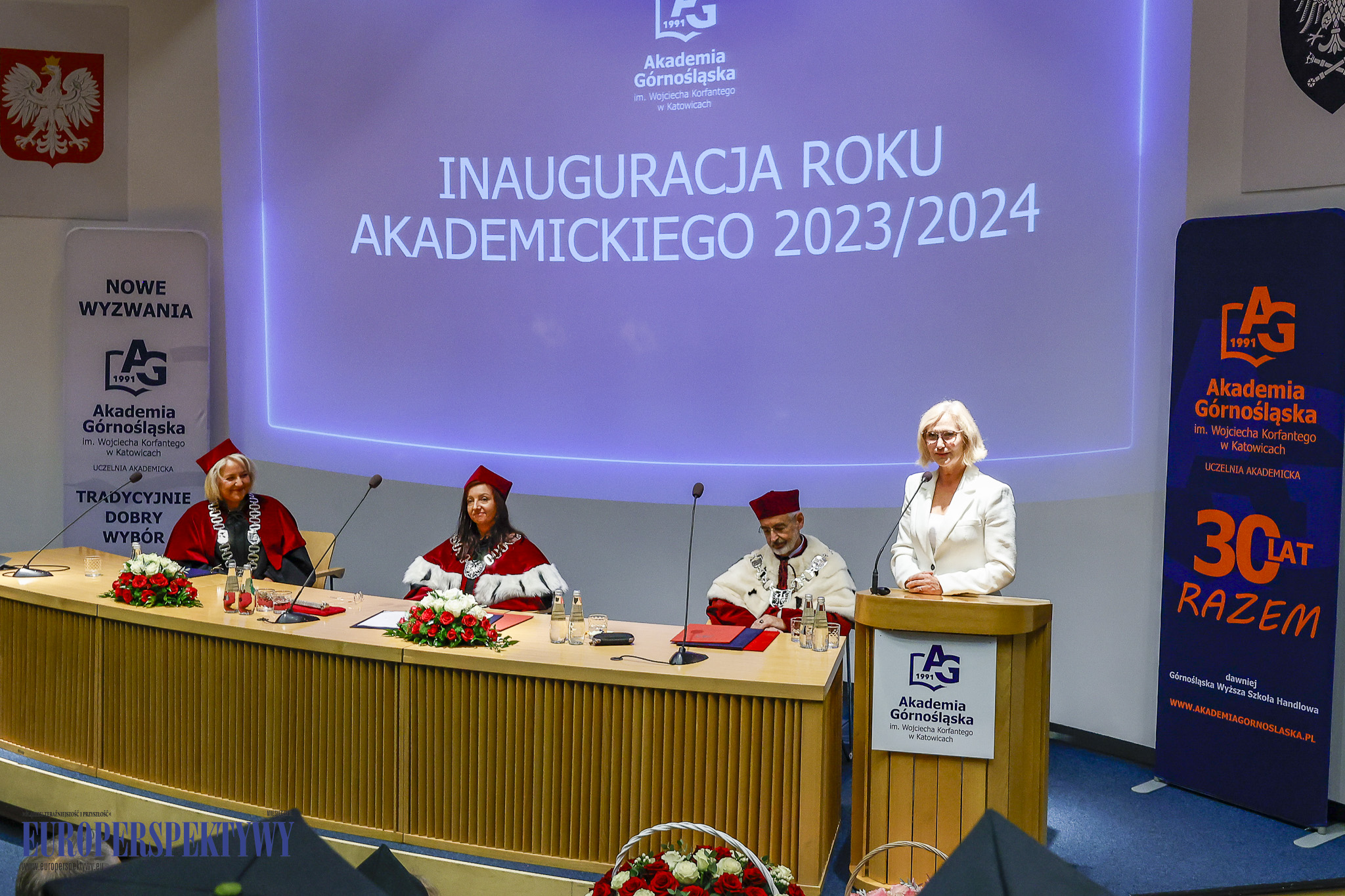 INAUGURACJA ROKU 2023/2024 AKADEMIA GÓRNOŚLĄSKA Europerspektywy Akademia Górnośląska w Katowicach rozpoczęła rok akademicki 2023/2024