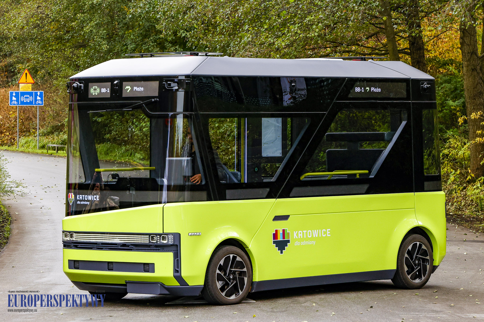 _MGL8564 Europerspektywy Na "Trzech Stawach" testowano autonomiczny autobus BB-1