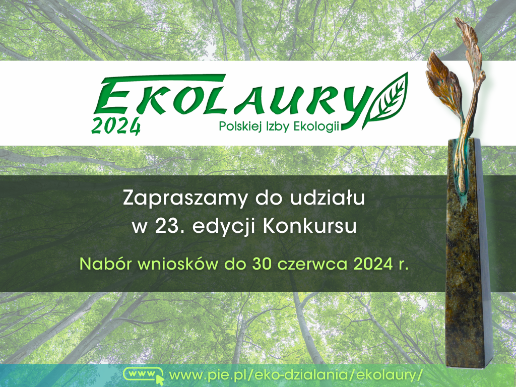 Baner reklamujący 23. edycję „EKOLAURY PIE 2024”.