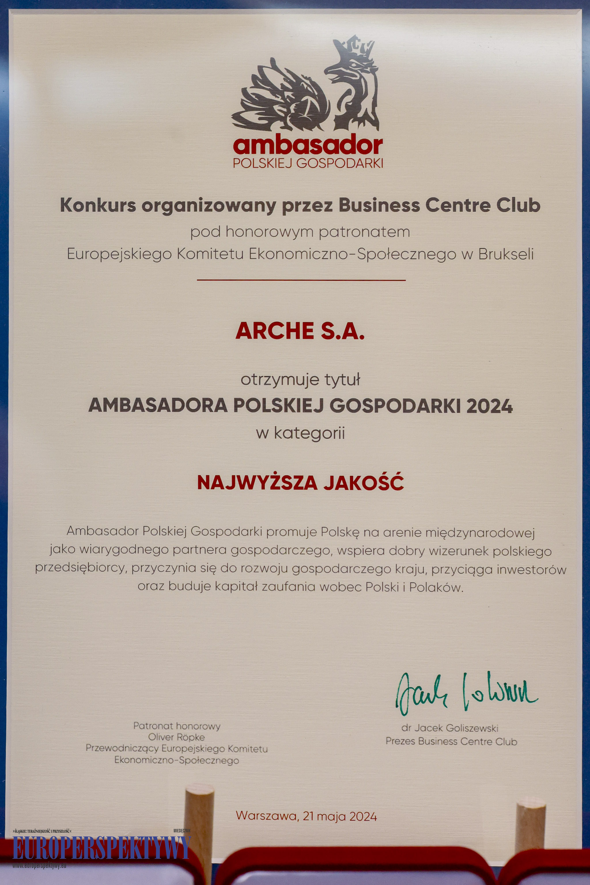 Europerspektywy Letni Wieczór Loży Warszawskiej Business Centre Club