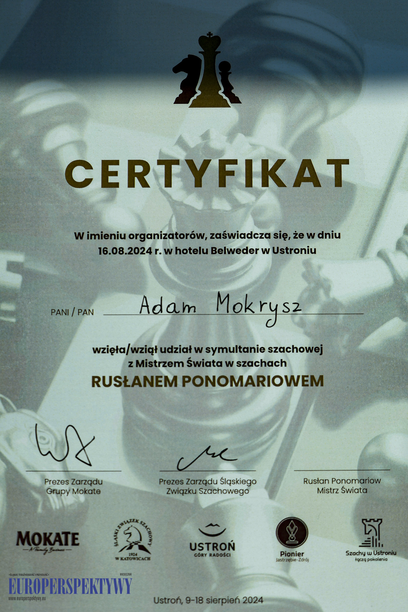 _MGL-1059 Europerspektywy 5. edycja festiwalu "Szachy w Ustroniu"