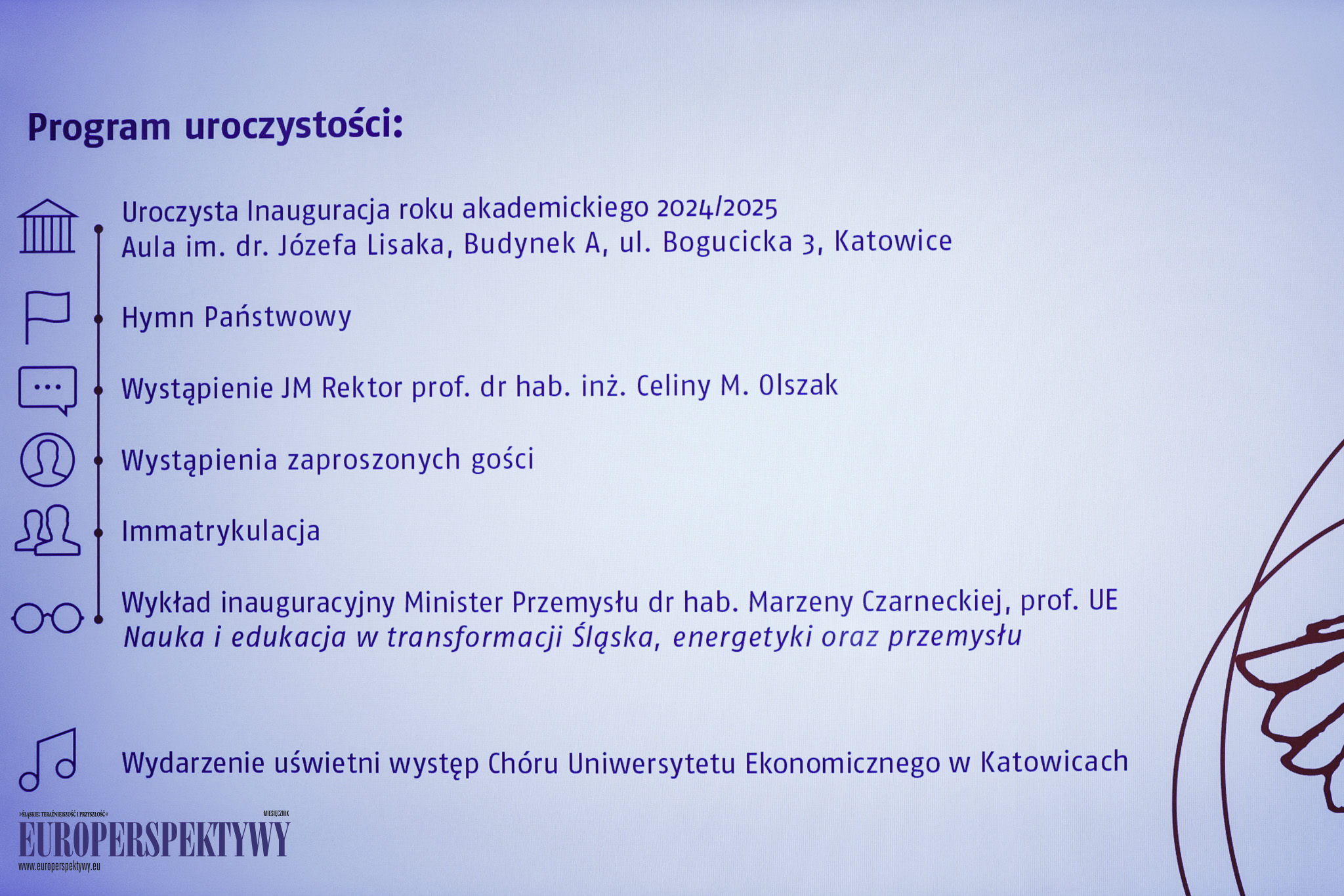 Europerspektywy Inauguracja Roku Akademickiego - Uniwersytet Ekonomiczny w Katowicach