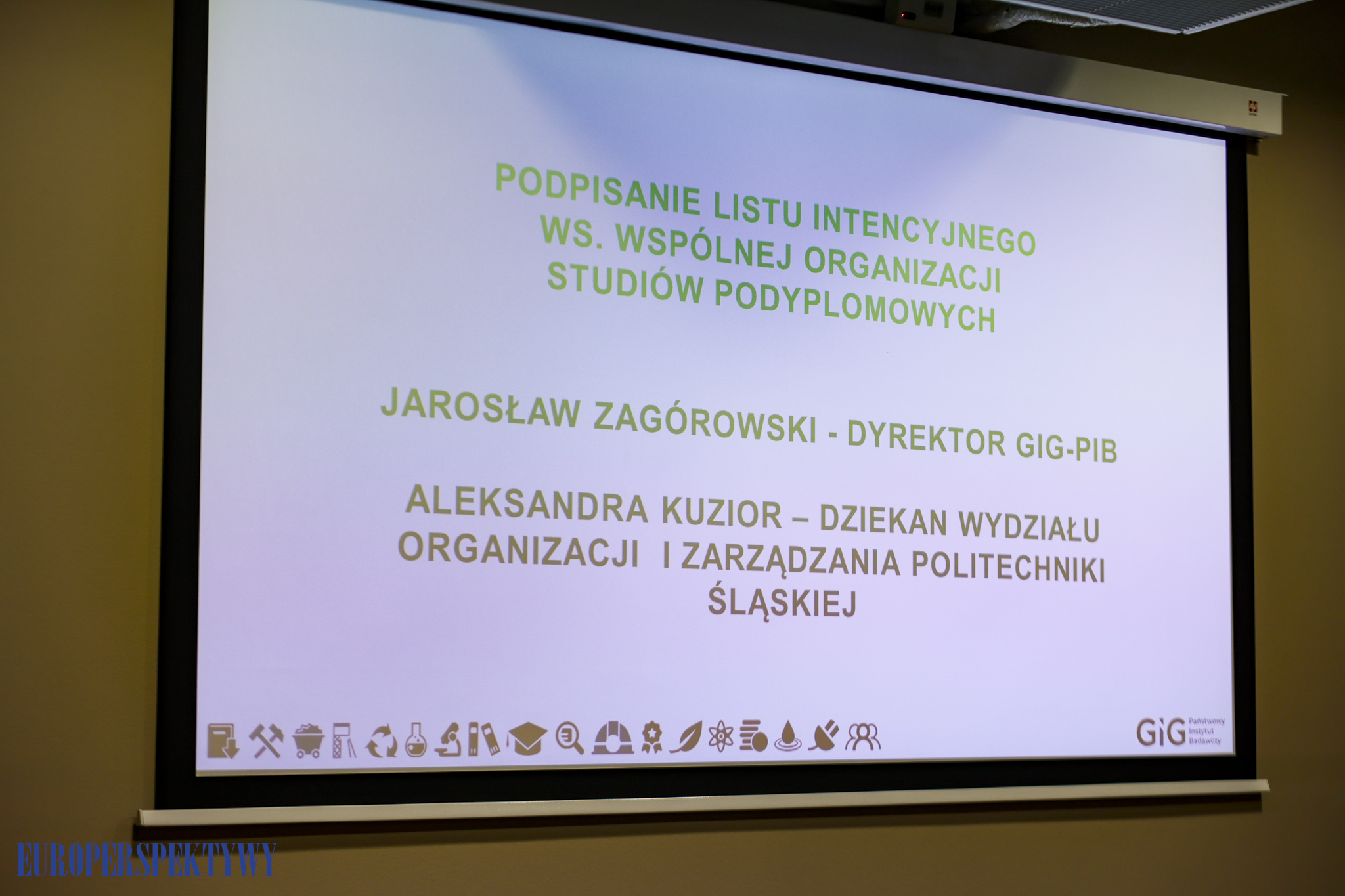 Europerspektywy List intencyjny pomiędzy GIG a Politechniką Śląską