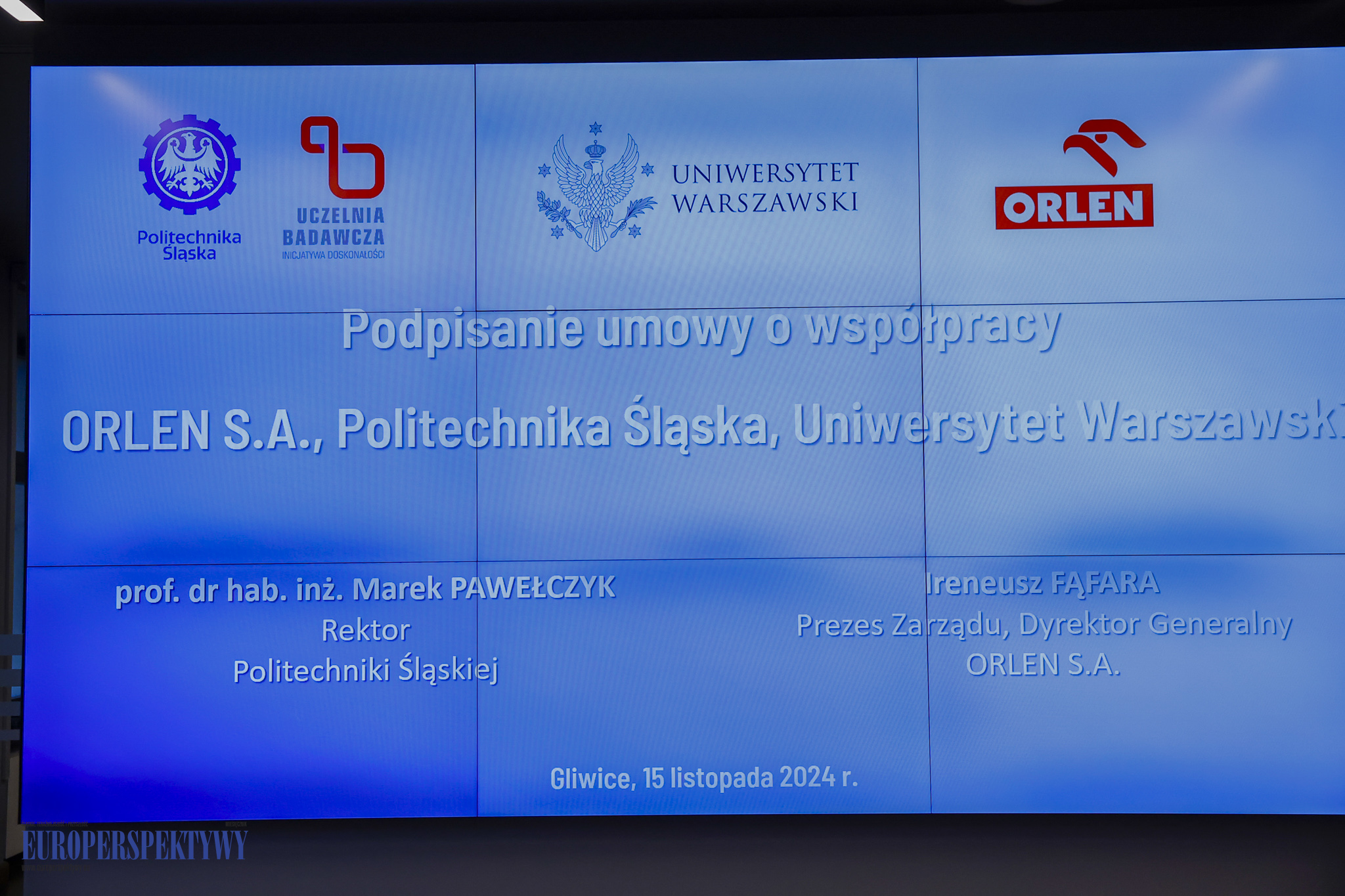 Europerspektywy Współpraca: Politechnika Śląska i Grupa Orlen