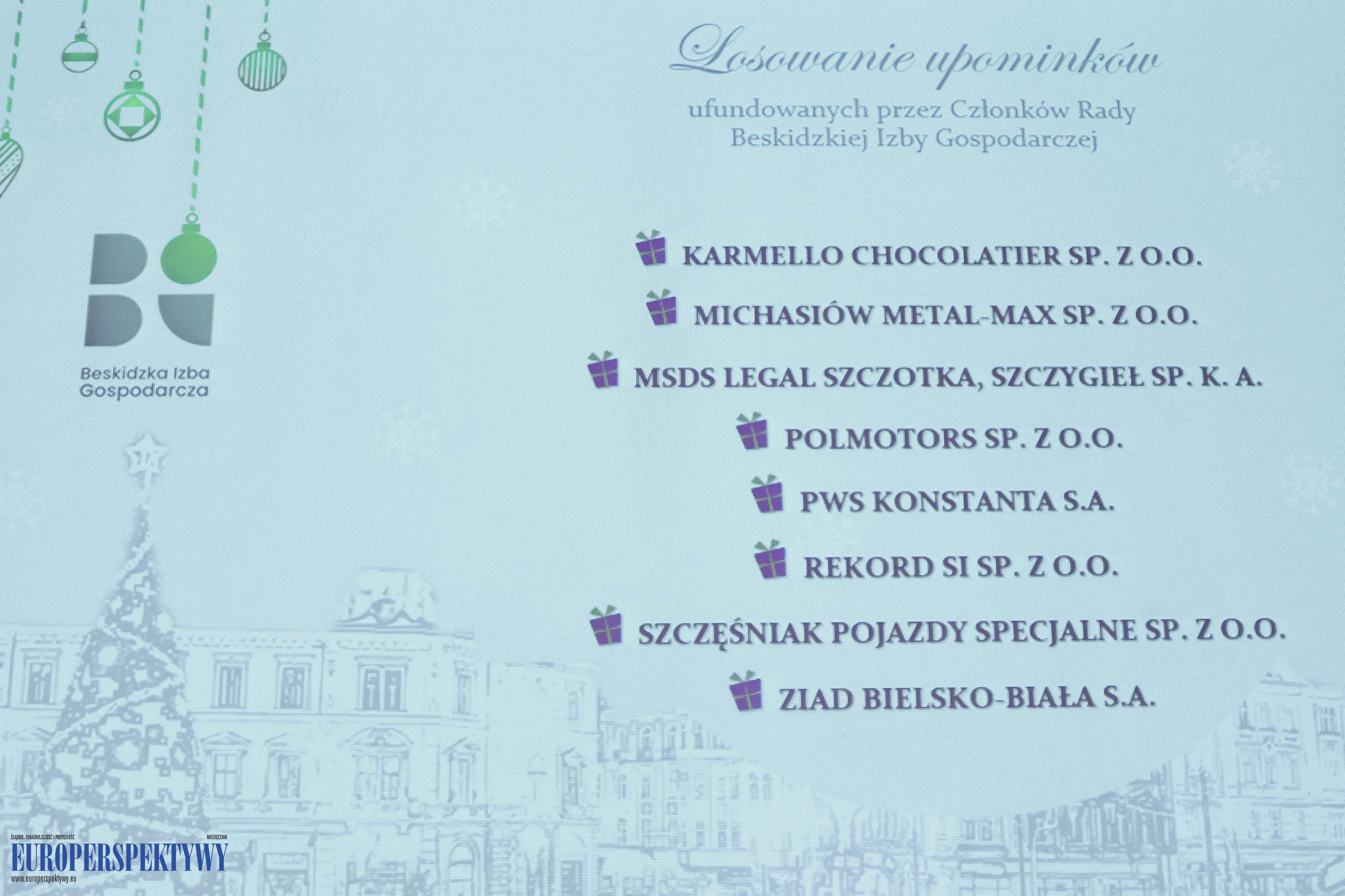 EP-137 Europerspektywy Beskidzka Izba Gospodarcza: świąteczna gala