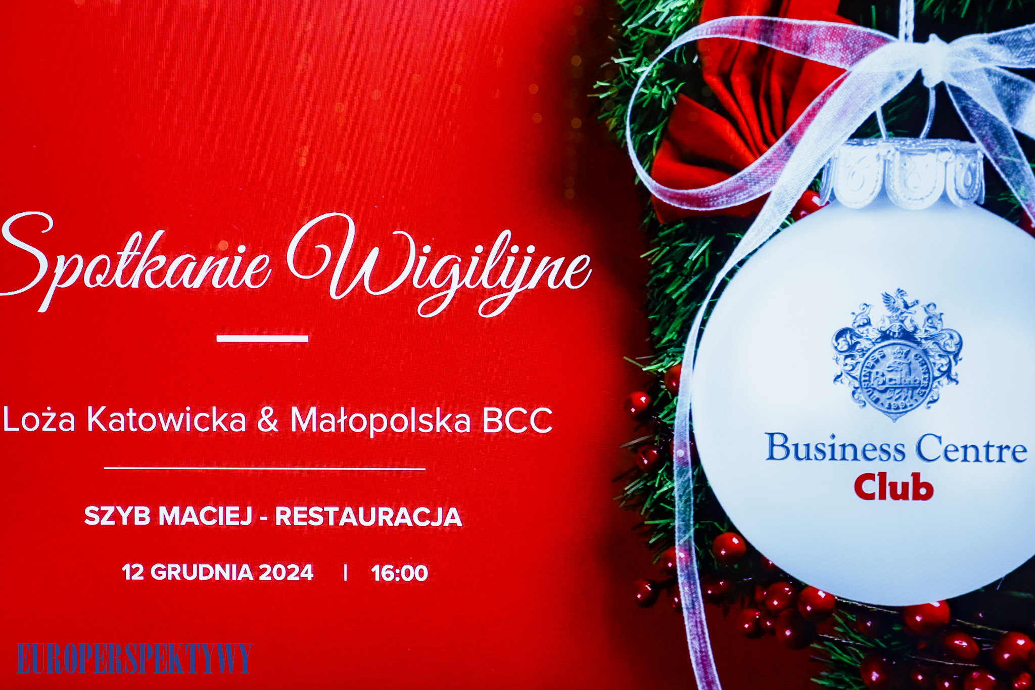 _MG_2213 Europerspektywy Spotkanie świąteczne Loży Katowickiej i Małopolskiej BCC