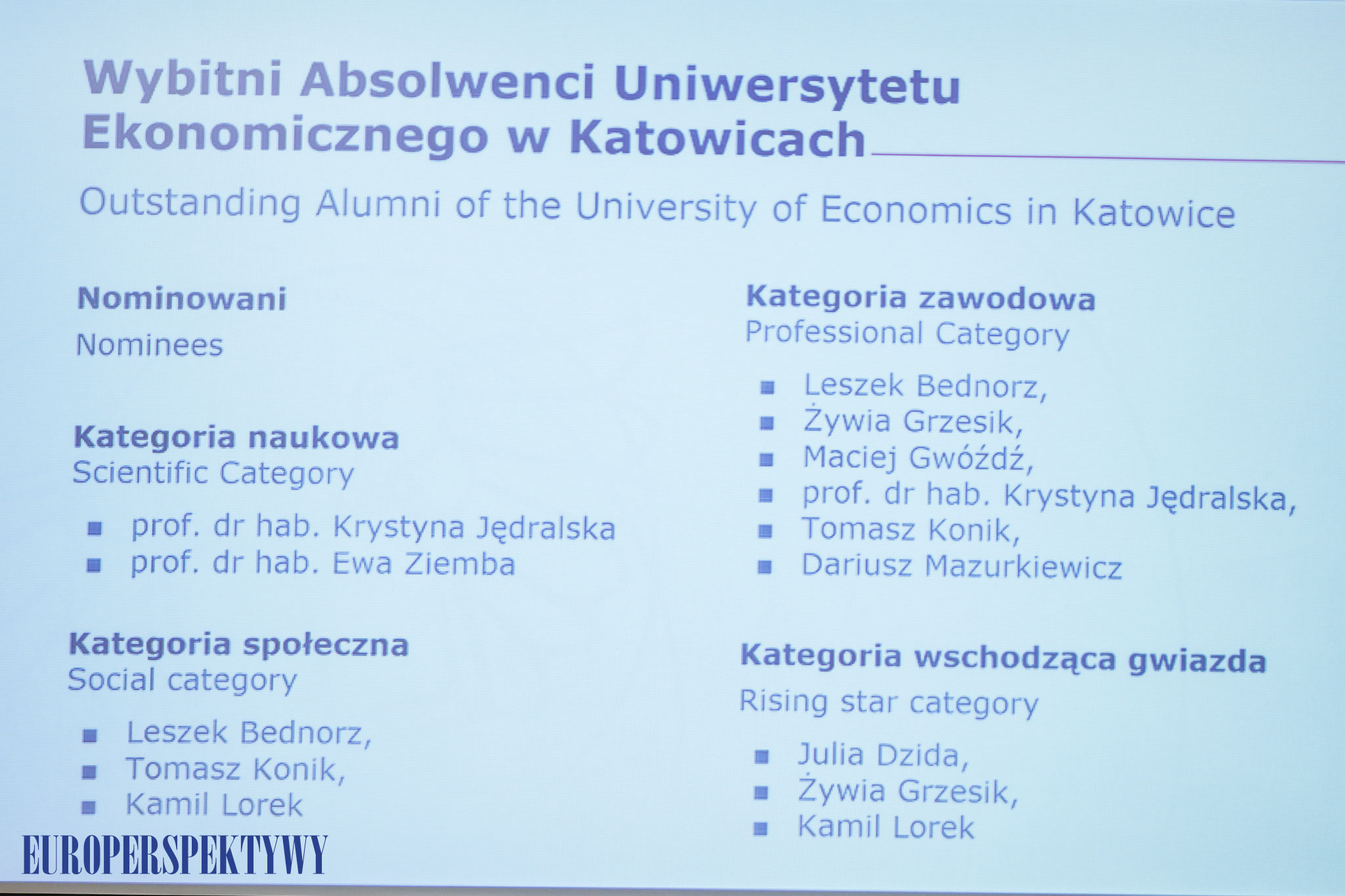 AE (112 z 187) Europerspektywy Uniwersytet Ekonomiczny obchodził swoje 88. urodziny