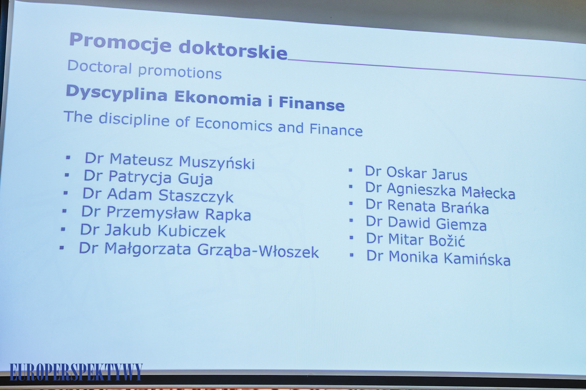 AE (63 z 187) Europerspektywy Uniwersytet Ekonomiczny obchodził swoje 88. urodziny