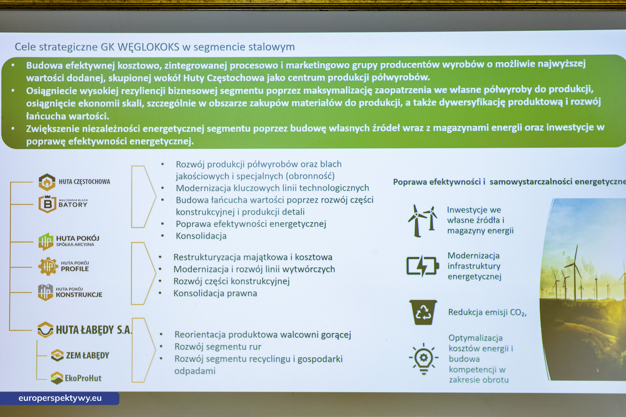 Europerspektywy (55 z 79) Europerspektywy PTE Katowice: hutnictwo w obliczu dekarbonizacji i transformacji przemysłowej