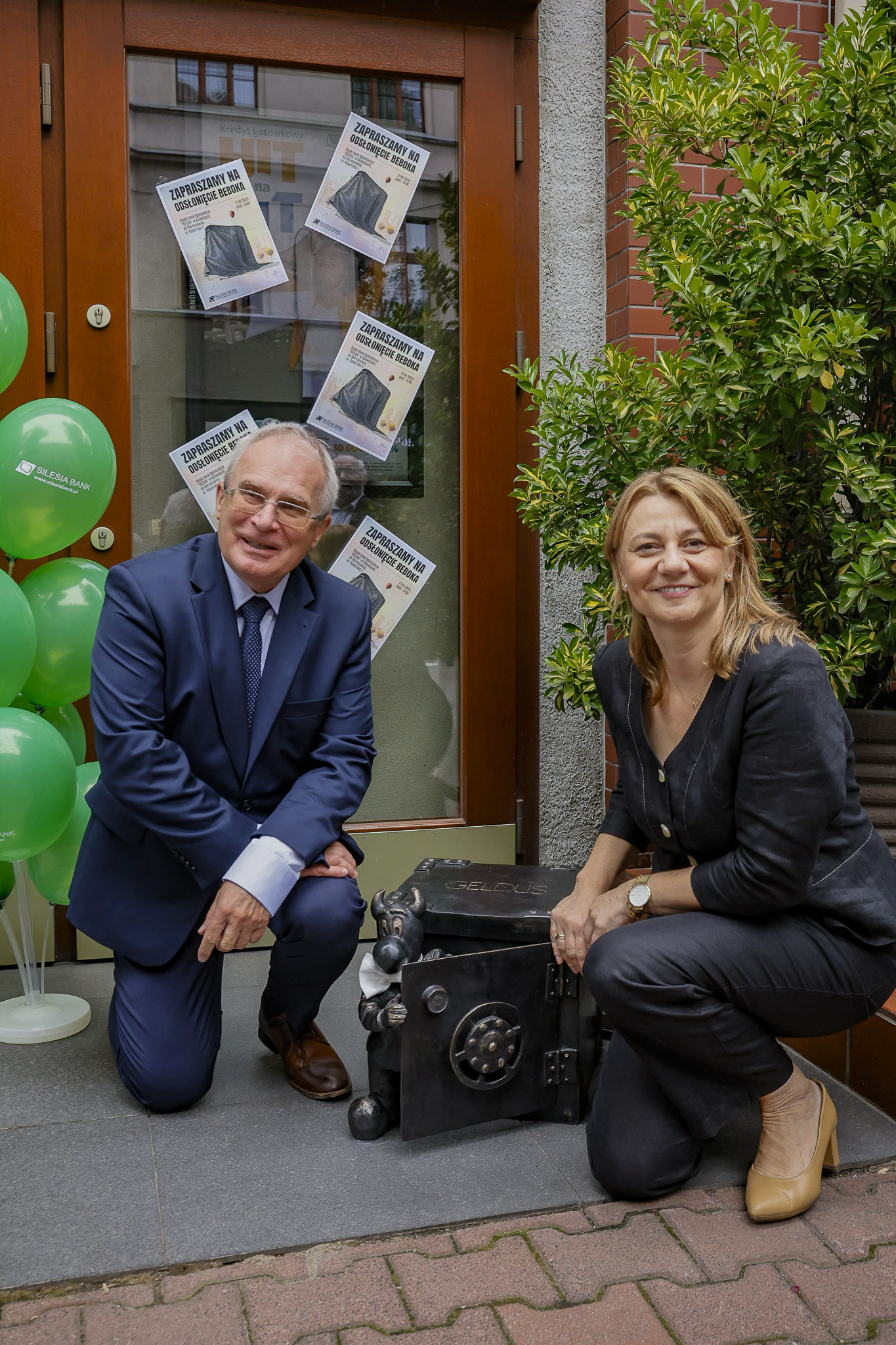 Bank Spółdzielczy Bebok - Europerspektywy-42 Europerspektywy Śląski Bank Spółdzielczy "Silesia" - odsłonięcie beboka Geldusia