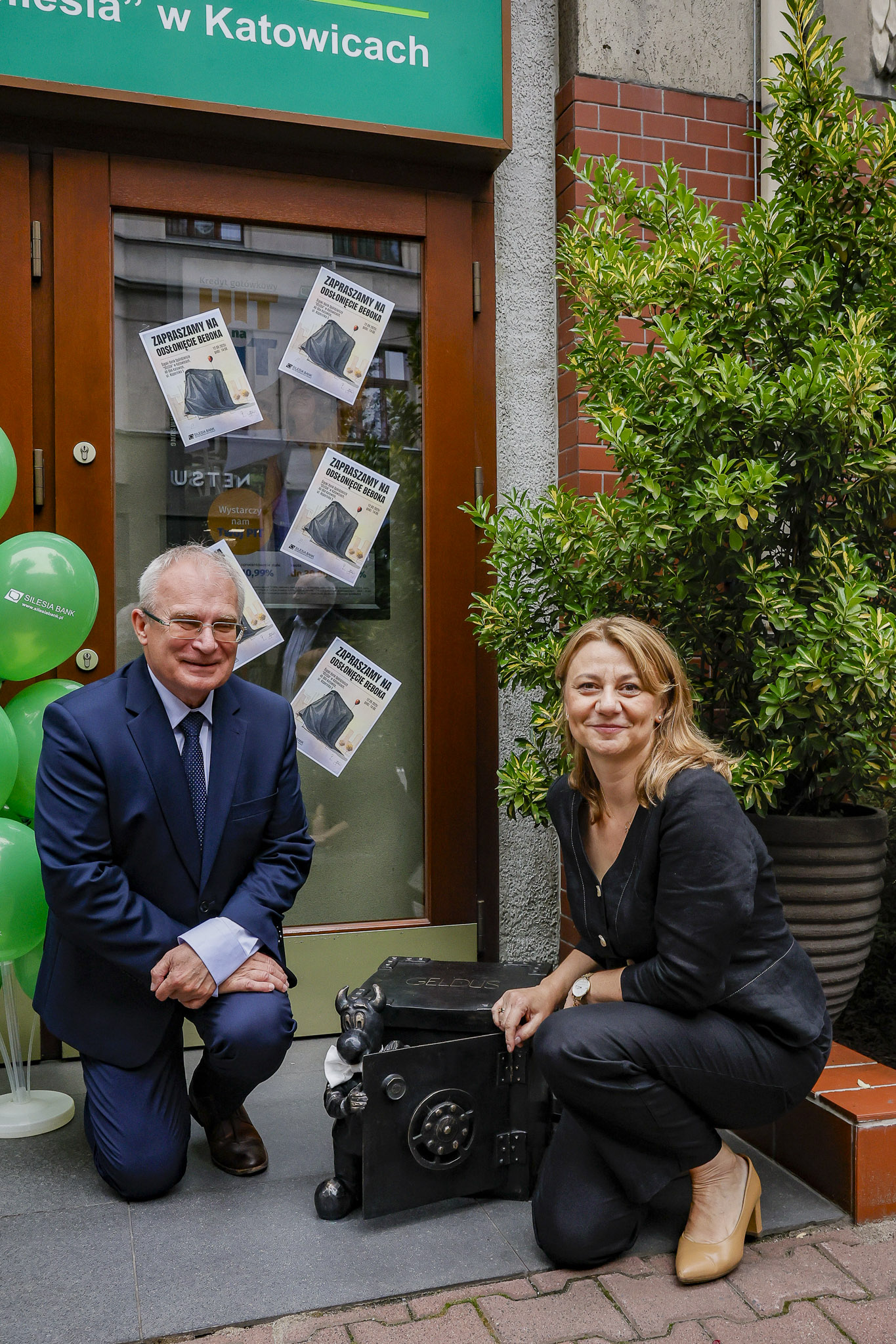 Bank Spółdzielczy Bebok - Europerspektywy-44 Europerspektywy Śląski Bank Spółdzielczy "Silesia" - odsłonięcie beboka Geldusia