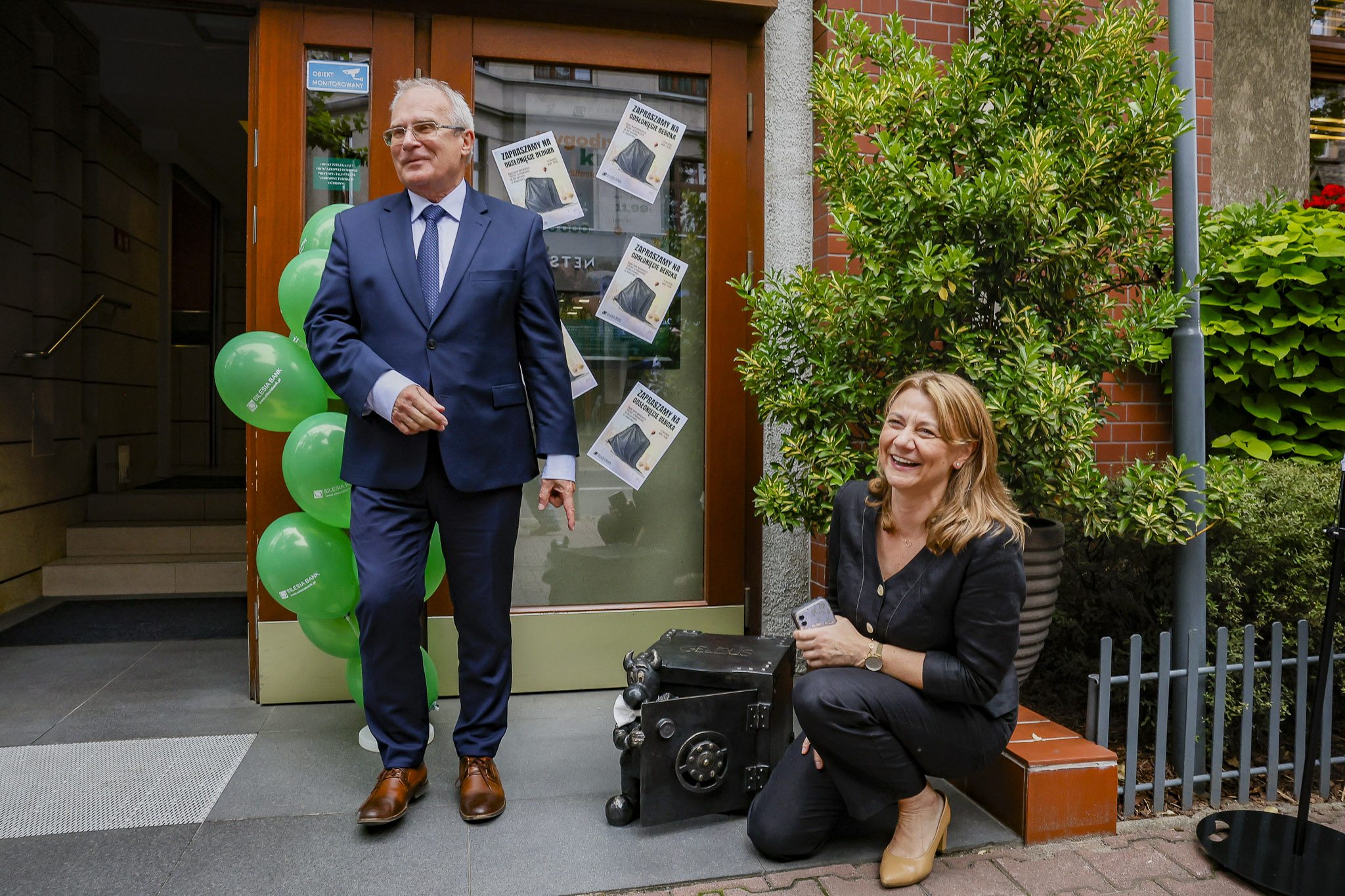 Bank Spółdzielczy Bebok - Europerspektywy-48 Europerspektywy Śląski Bank Spółdzielczy "Silesia" - odsłonięcie beboka Geldusia