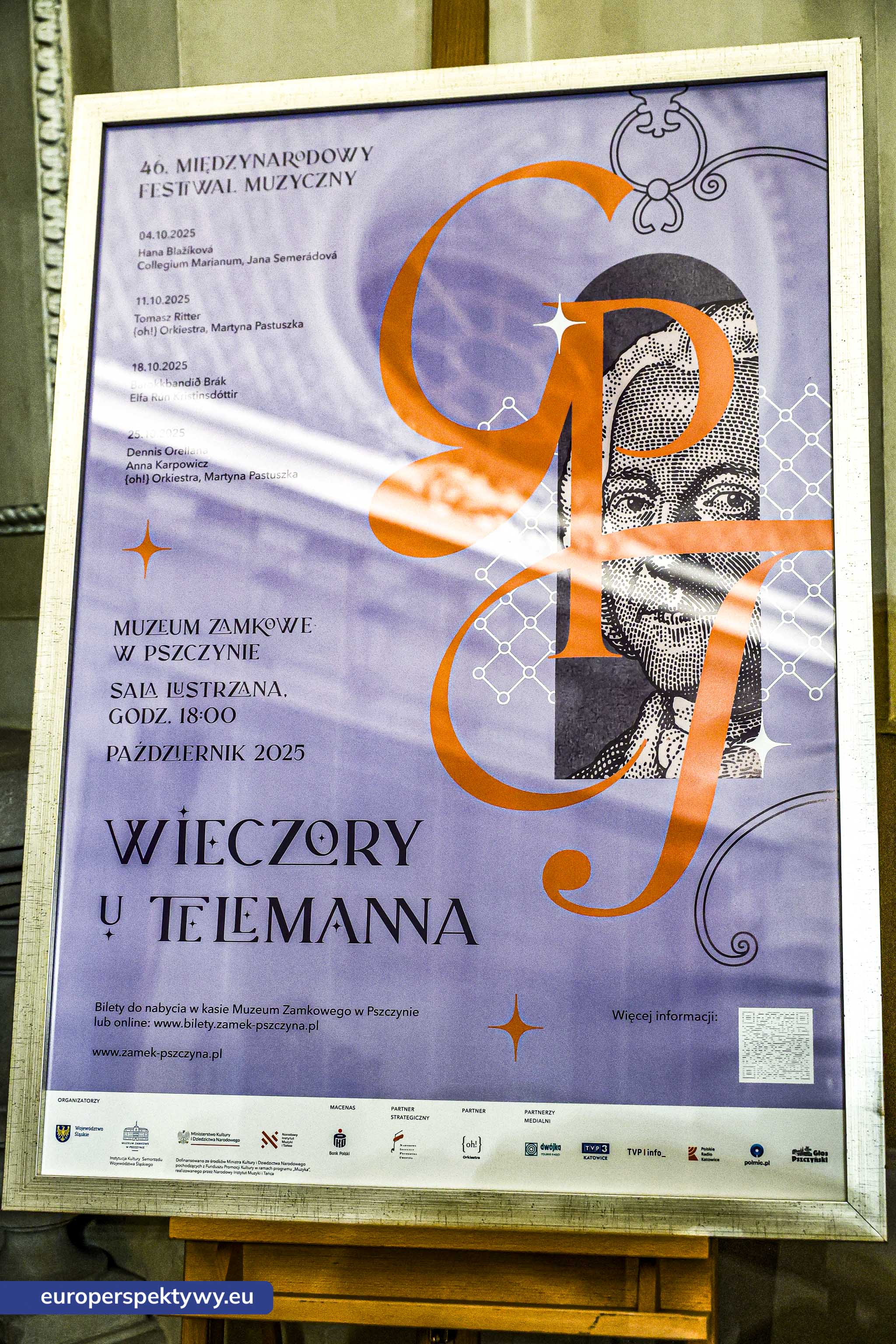 Europerspektywy Muzeum Zamkowe w Pszczynie: trzecia odsłona 46. Międzynarodowego Festiwalu Muzycznego „Wieczory u Telemanna”