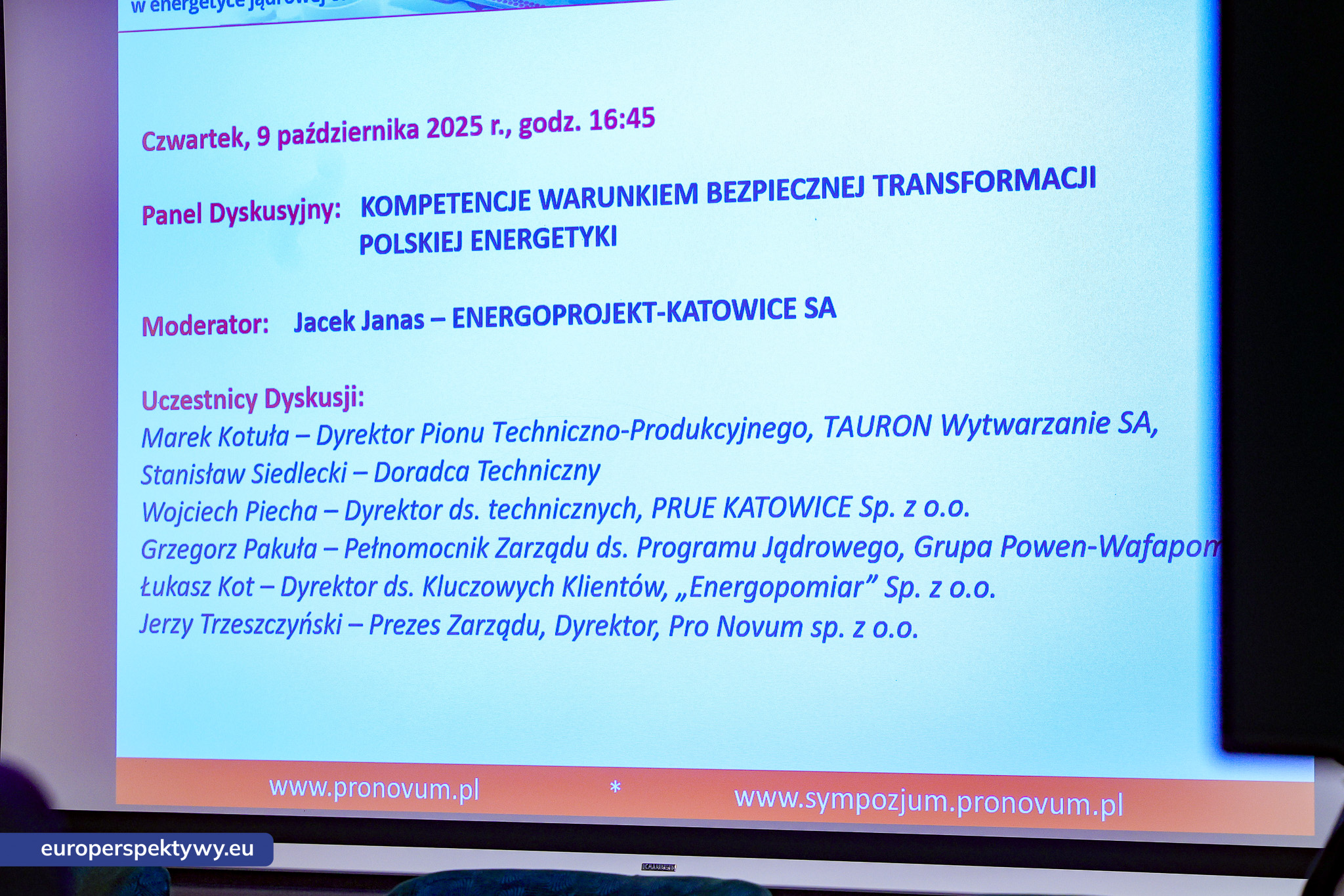 Pronovum Sympozujm 2025 dzien drugi-405 Europerspektywy Diagnostyka i serwisowanie urządzeń w energetyce konwencjonalnej – drugi dzień Sympozjum Pro Novum