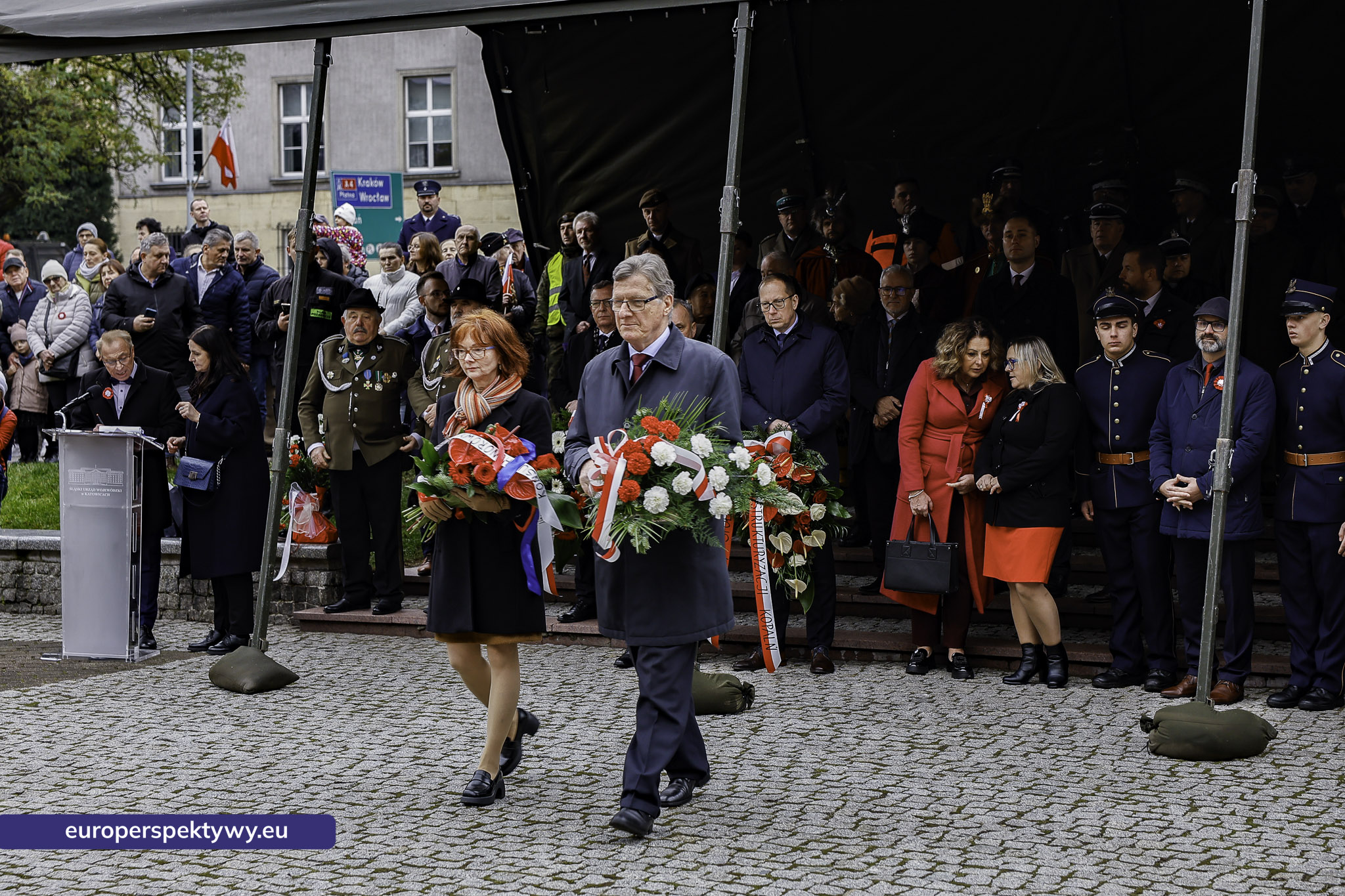 Narodowe Święto Niepodległości w Katowicach przed pomnikiem Józefa Piłsudskiego-112 Europerspektywy Święto Niepodległości: wojewódzkie obchody w Katowicach