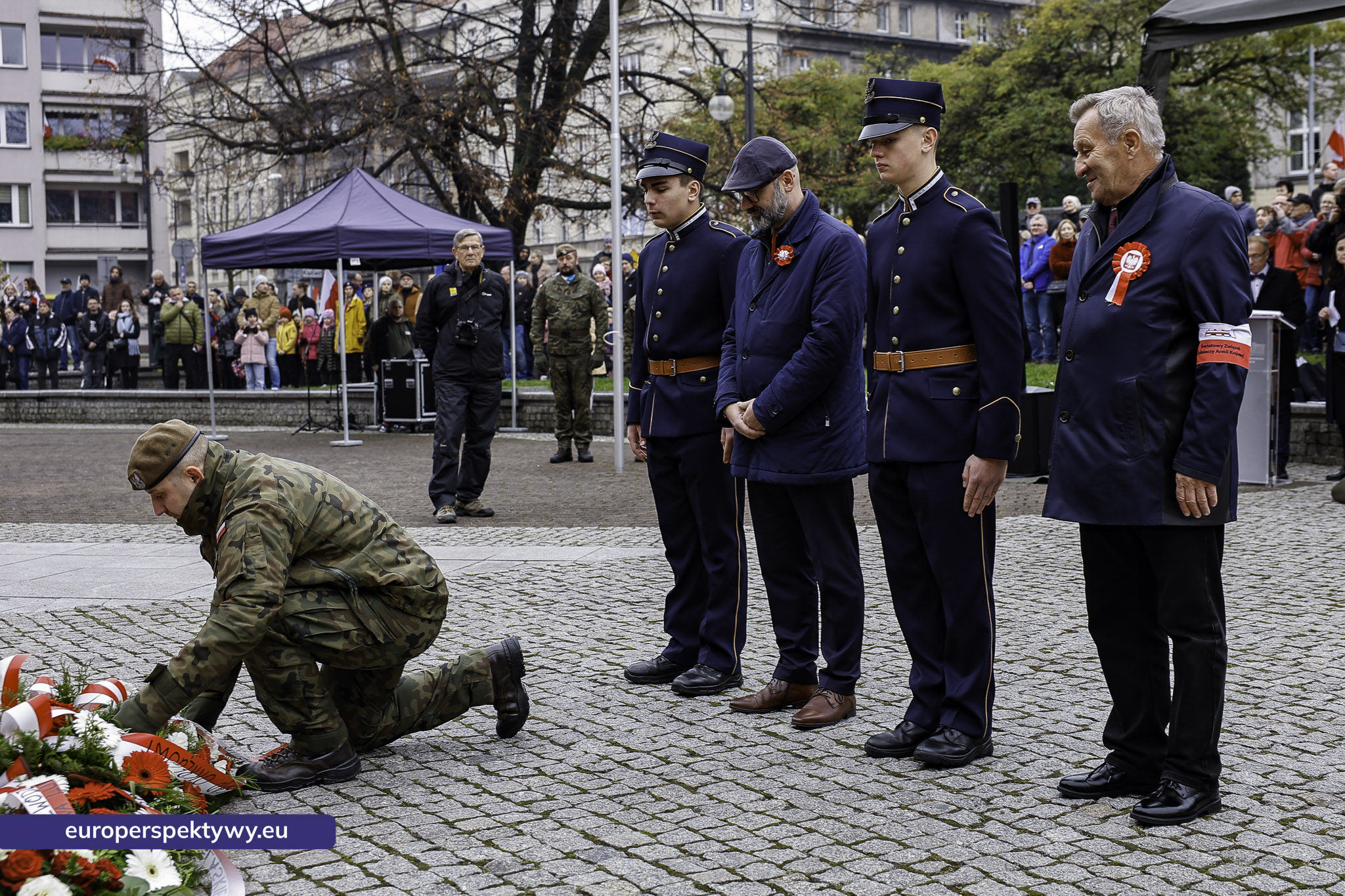 Narodowe Święto Niepodległości w Katowicach przed pomnikiem Józefa Piłsudskiego-120 Europerspektywy Święto Niepodległości: wojewódzkie obchody w Katowicach