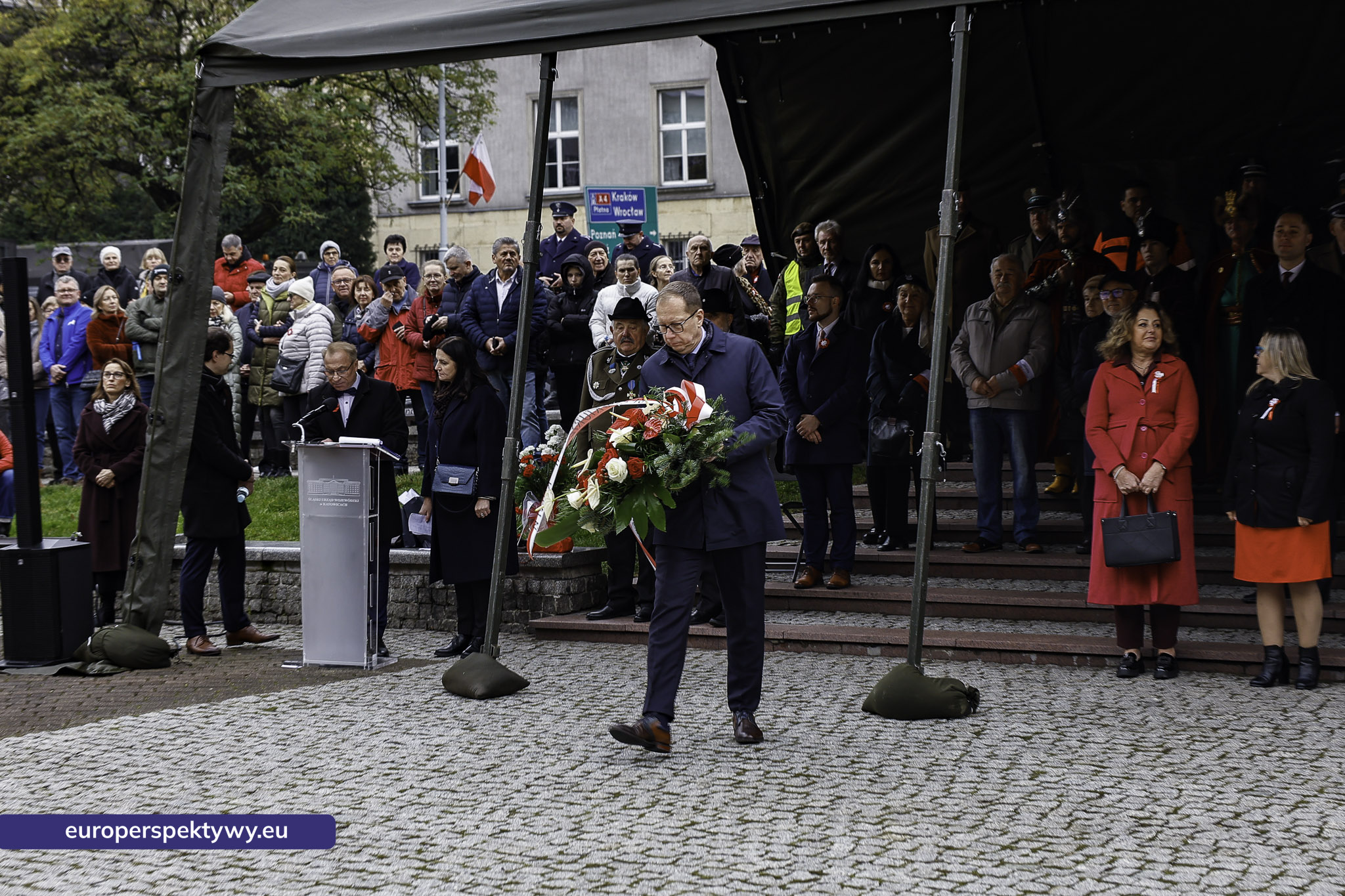 Narodowe Święto Niepodległości w Katowicach przed pomnikiem Józefa Piłsudskiego-127 Europerspektywy Święto Niepodległości: wojewódzkie obchody w Katowicach