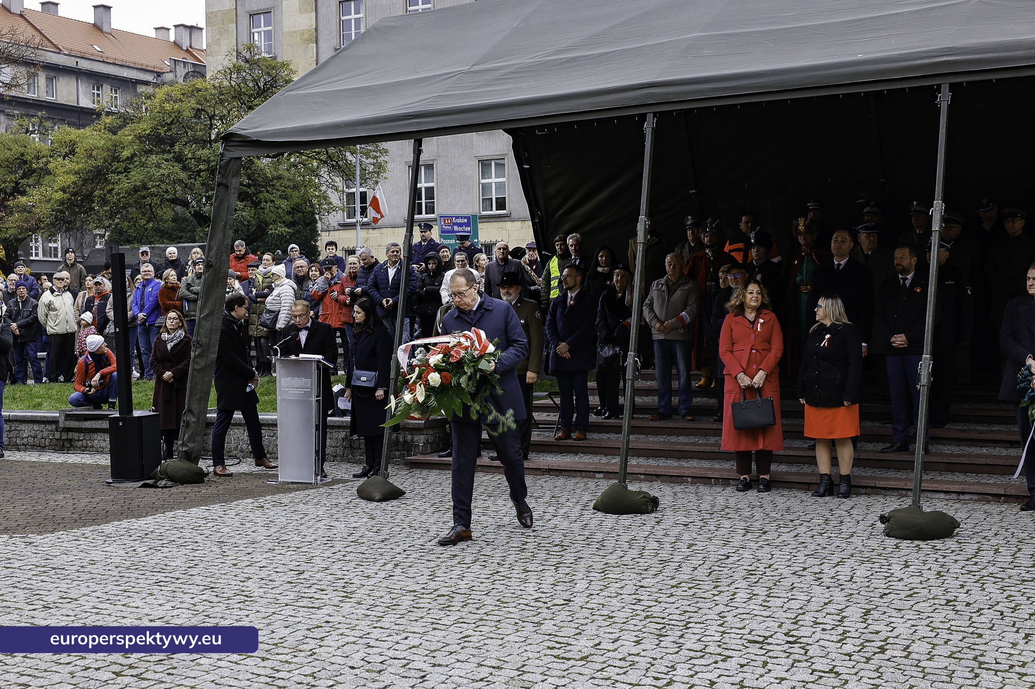 Narodowe Święto Niepodległości w Katowicach przed pomnikiem Józefa Piłsudskiego-128 Europerspektywy Święto Niepodległości: wojewódzkie obchody w Katowicach