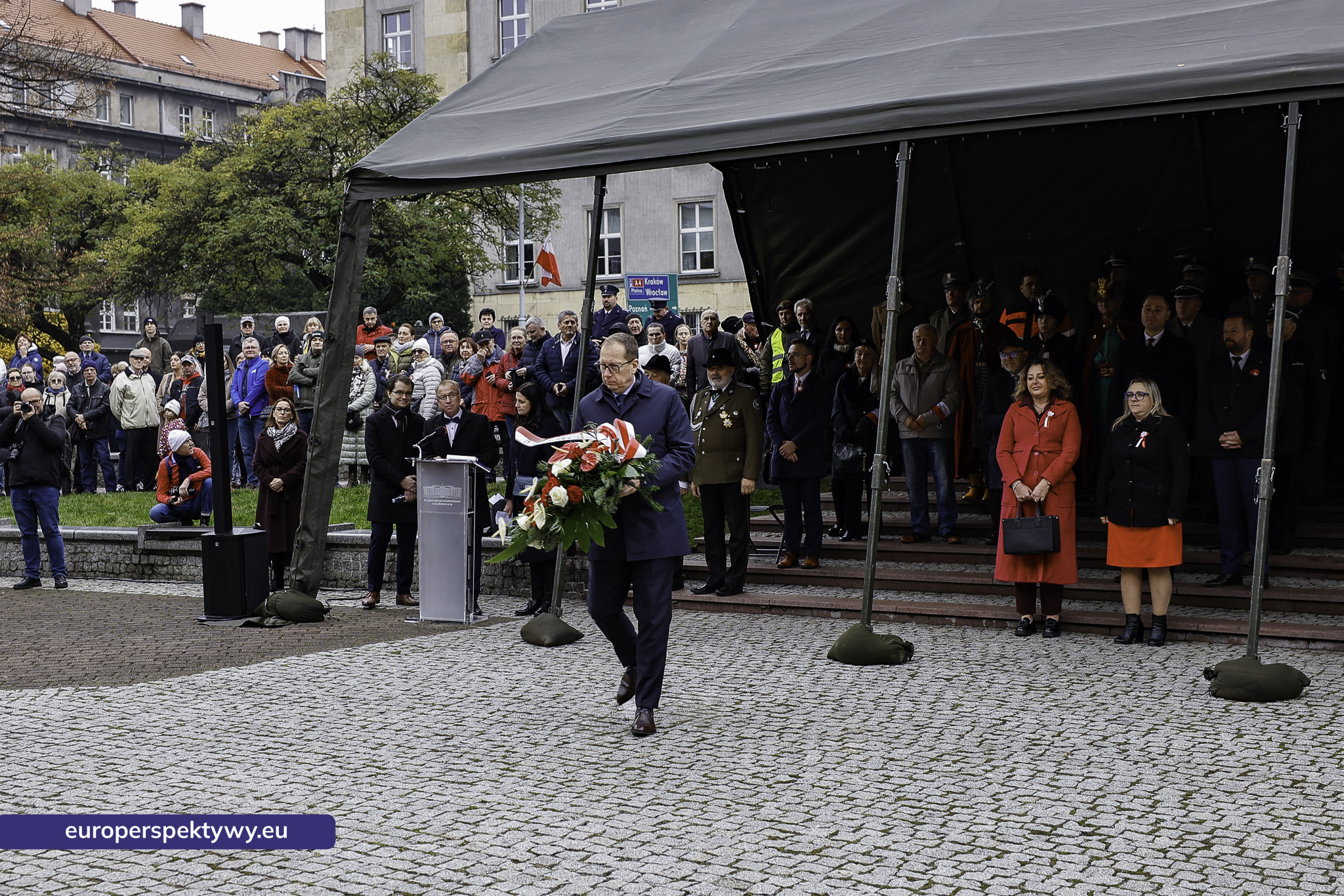 Narodowe Święto Niepodległości w Katowicach przed pomnikiem Józefa Piłsudskiego-129 Europerspektywy Święto Niepodległości: wojewódzkie obchody w Katowicach
