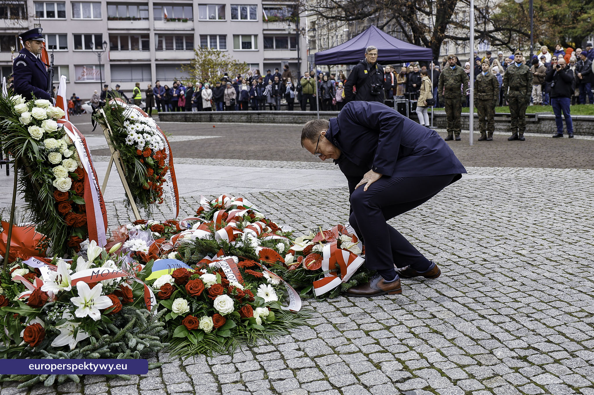 Narodowe Święto Niepodległości w Katowicach przed pomnikiem Józefa Piłsudskiego-133 Europerspektywy Święto Niepodległości: wojewódzkie obchody w Katowicach