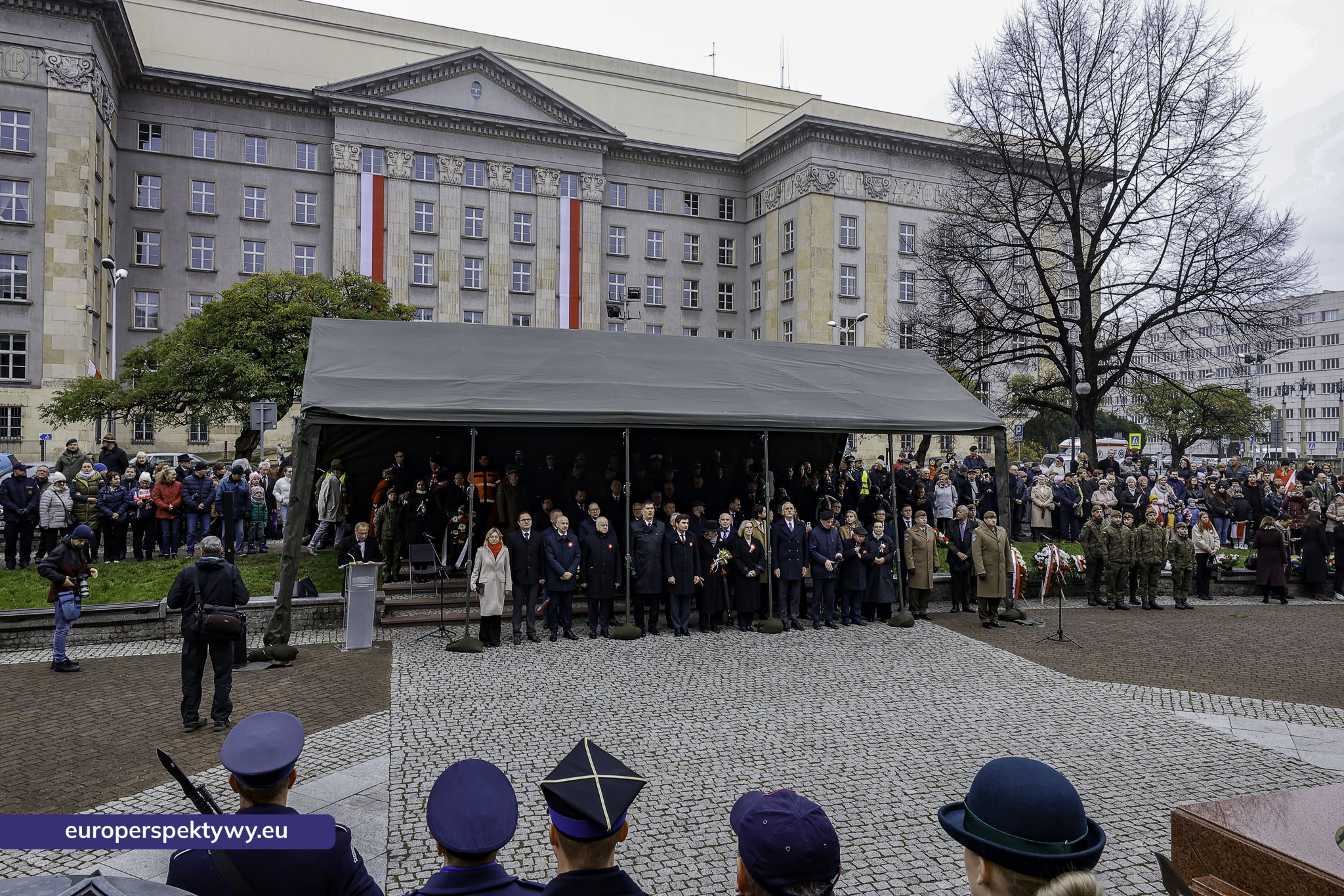 Narodowe Święto Niepodległości w Katowicach przed pomnikiem Józefa Piłsudskiego-20 Europerspektywy Święto Niepodległości: wojewódzkie obchody w Katowicach