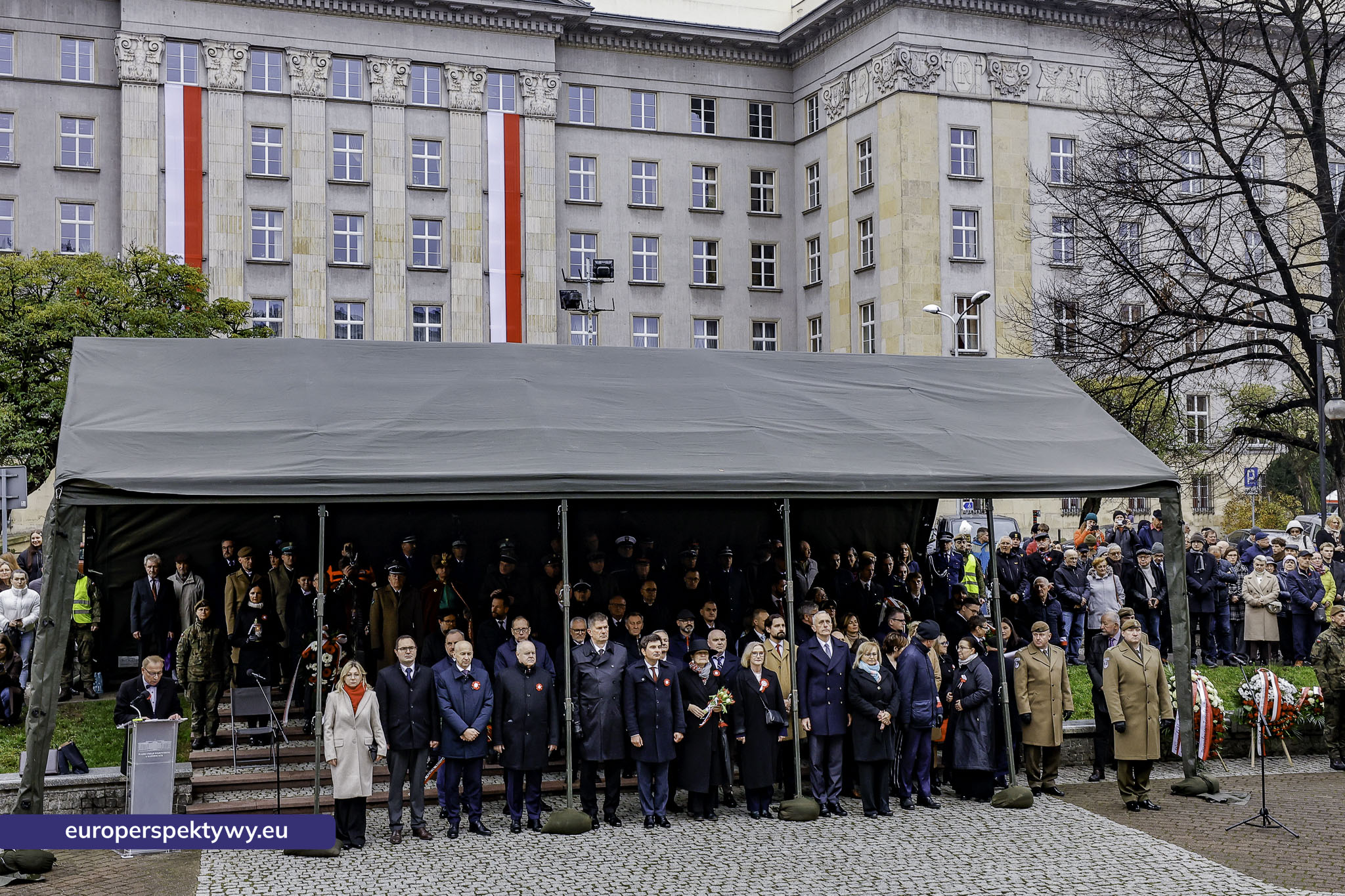 Narodowe Święto Niepodległości w Katowicach przed pomnikiem Józefa Piłsudskiego-26 Europerspektywy Święto Niepodległości: wojewódzkie obchody w Katowicach