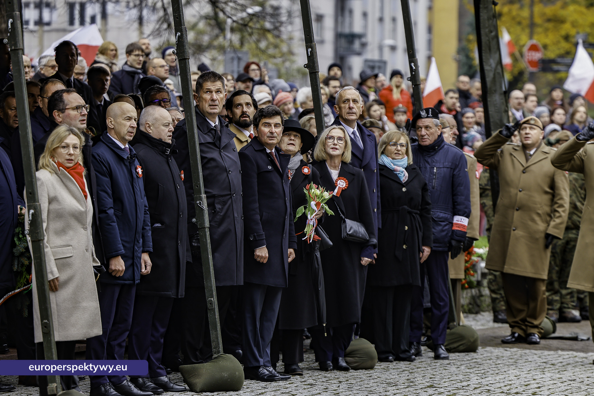 Narodowe Święto Niepodległości w Katowicach przed pomnikiem Józefa Piłsudskiego-50 Europerspektywy Święto Niepodległości: wojewódzkie obchody w Katowicach