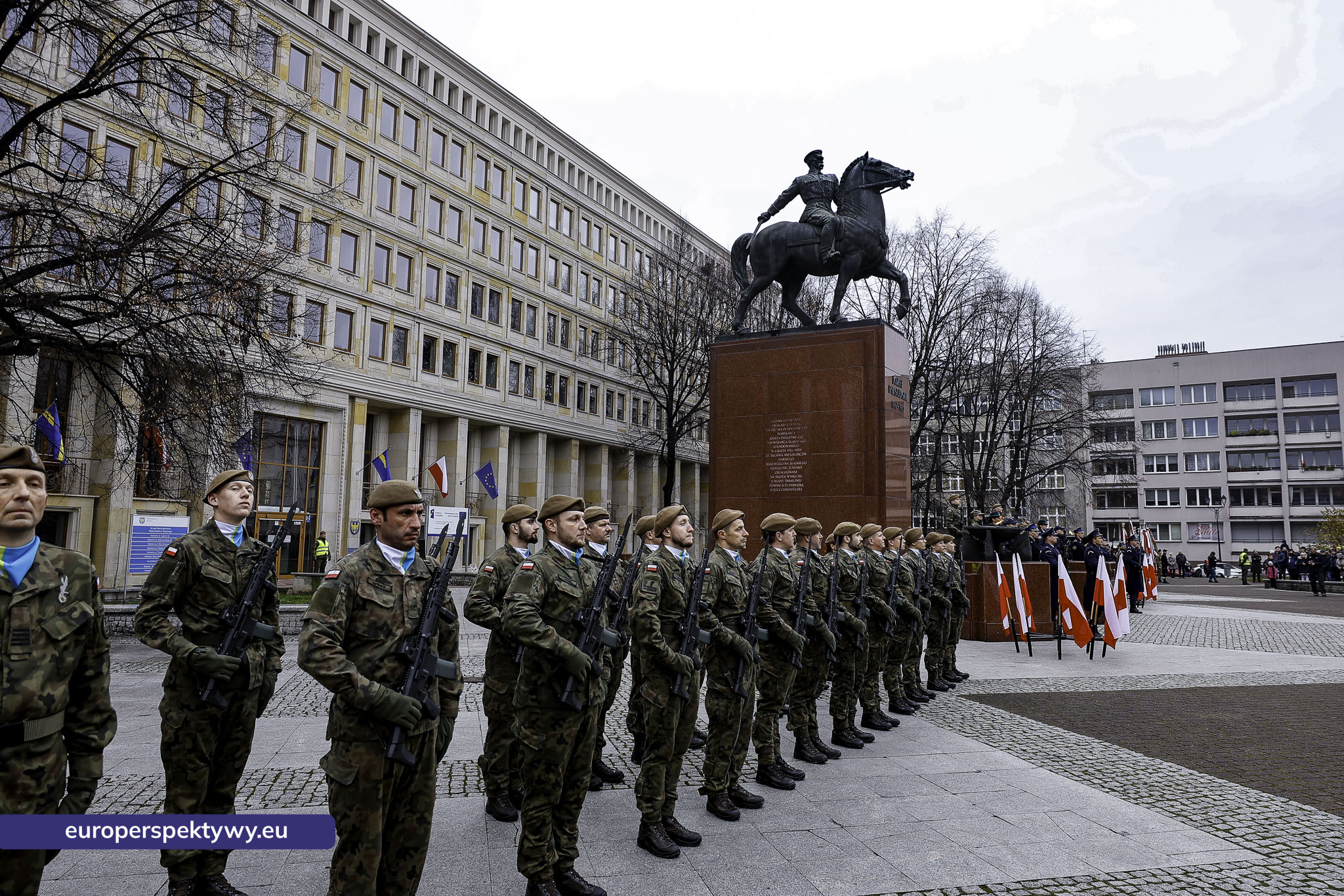 Narodowe Święto Niepodległości w Katowicach przed pomnikiem Józefa Piłsudskiego-73 Europerspektywy Święto Niepodległości: wojewódzkie obchody w Katowicach