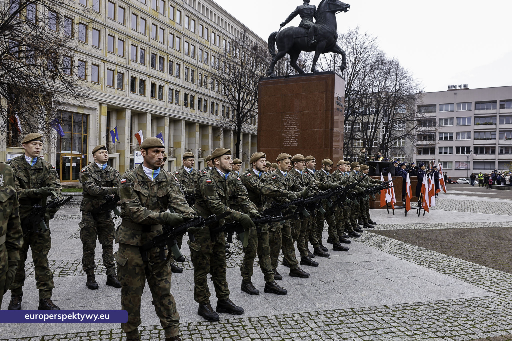 Narodowe Święto Niepodległości w Katowicach przed pomnikiem Józefa Piłsudskiego-76 Europerspektywy Święto Niepodległości: wojewódzkie obchody w Katowicach