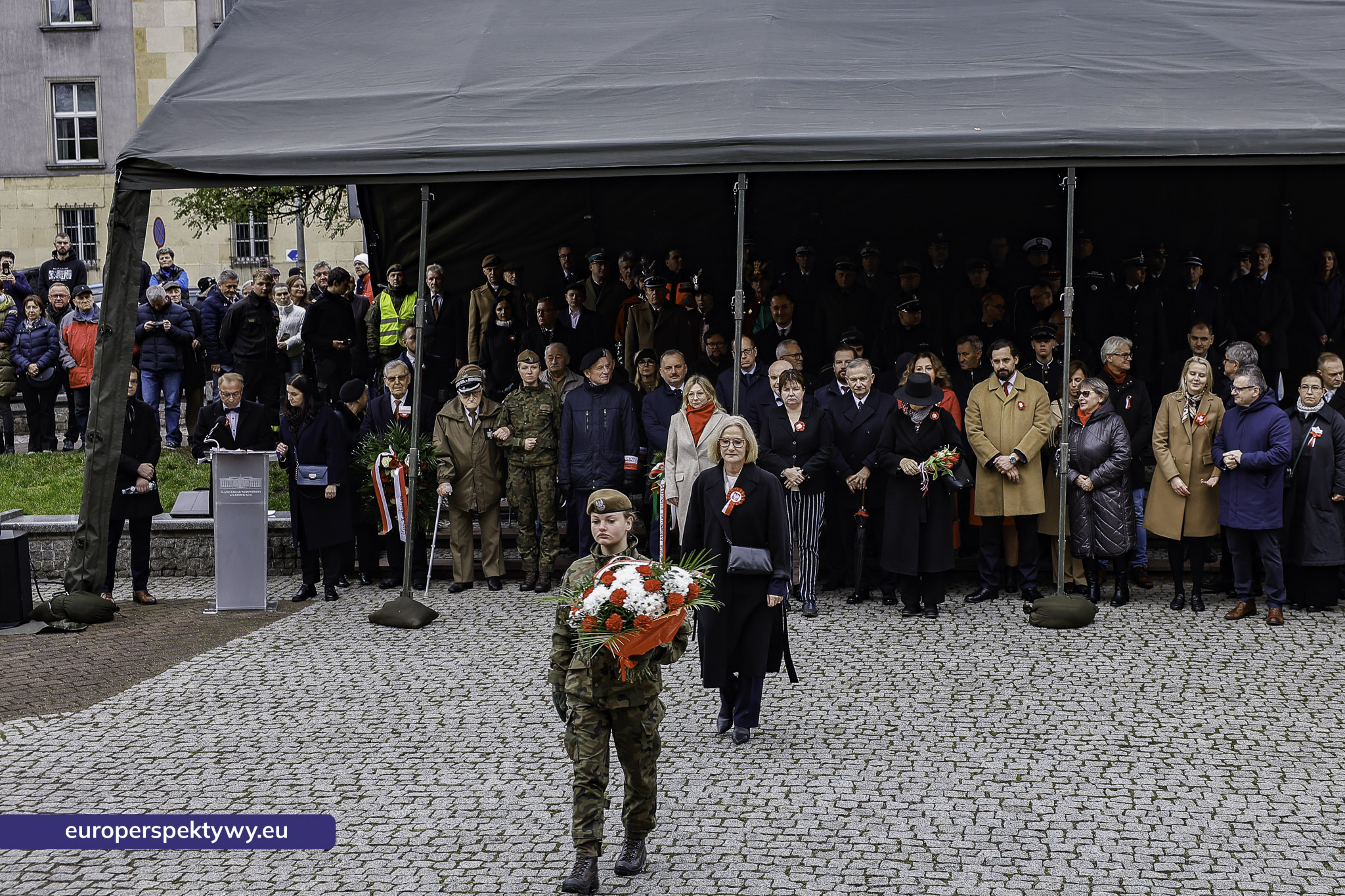 Narodowe Święto Niepodległości w Katowicach przed pomnikiem Józefa Piłsudskiego-85 Europerspektywy Święto Niepodległości: wojewódzkie obchody w Katowicach