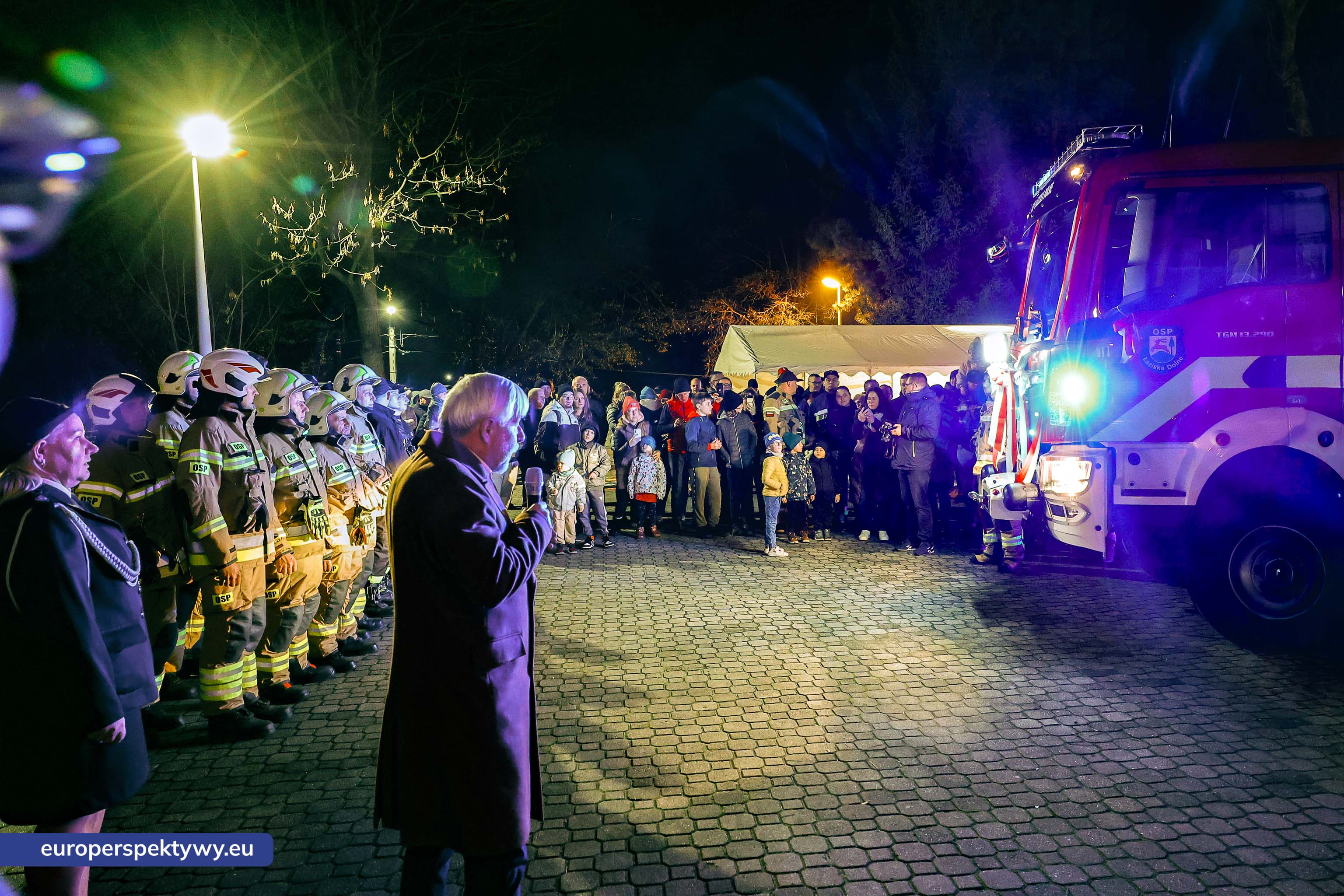 OSP Łaziska Dolne-11 Europerspektywy Nowy wóz bojowy ratowniczo-gaśniczy zasilił flotę OSP Łaziska Dolne dzięki wsparciu WFOŚiGW