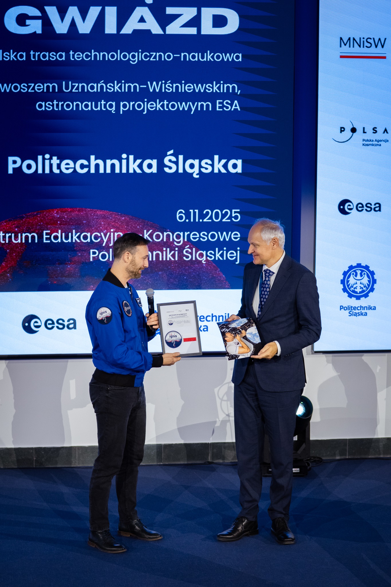 Europerspektywy Politechnika Śląska bliżej gwiazd: dr Sławosz Uznański-Wiśniewski odwiedził jedyną na Śląsku uczelnię badawczą.