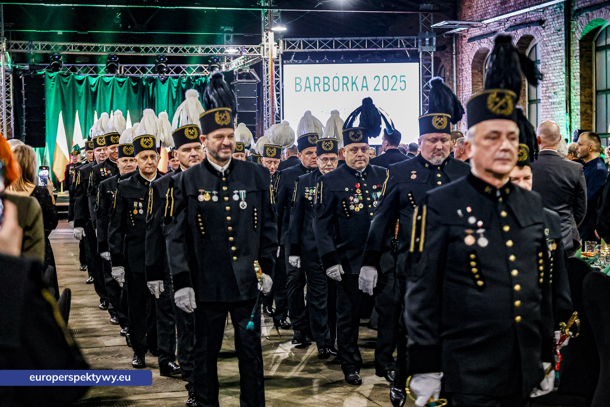 Barbórka 2025 KWK Staszic-Wujek-140 Europerspektywy Barbórka w kopalni Staszic–Wujek. Prezydent Karol Nawrocki wśród górników PGG