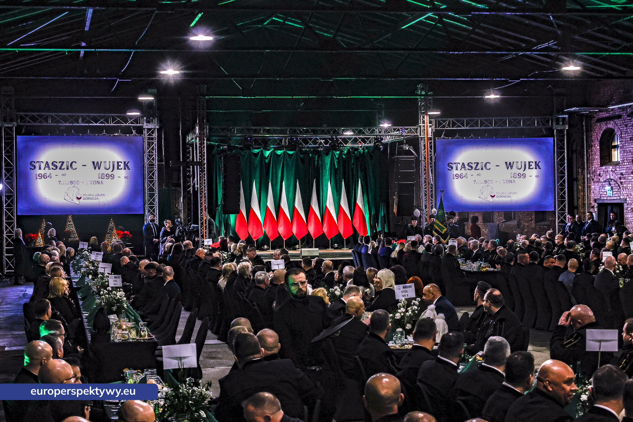 Barbórka 2025 KWK Staszic-Wujek-49 Europerspektywy Barbórka w kopalni Staszic–Wujek. Prezydent Karol Nawrocki wśród górników PGG