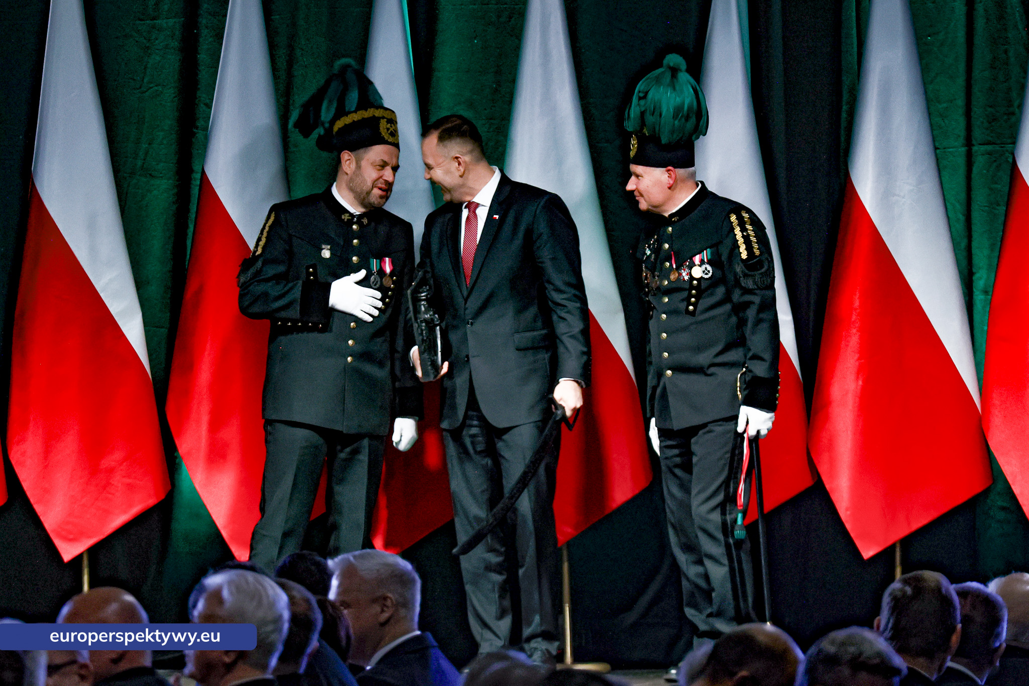 Barbórka 2025 KWK Staszic-Wujek-90 Europerspektywy Barbórka w kopalni Staszic–Wujek. Prezydent Karol Nawrocki wśród górników PGG