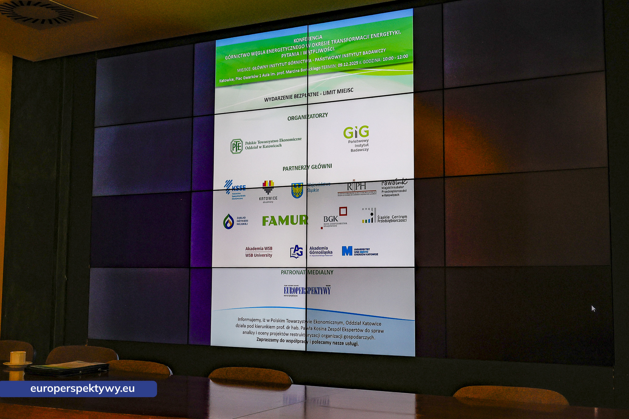 GIG GÓRNICTWO WĘGLA ENERGETYCZNEGO W OKRESIE TRANSFORMACJI ENERGETYKI-2 Europerspektywy Górnictwo węgla energetycznego w okresie transformacji energetyki – relacja z konferencji GIG i PTE Katowice