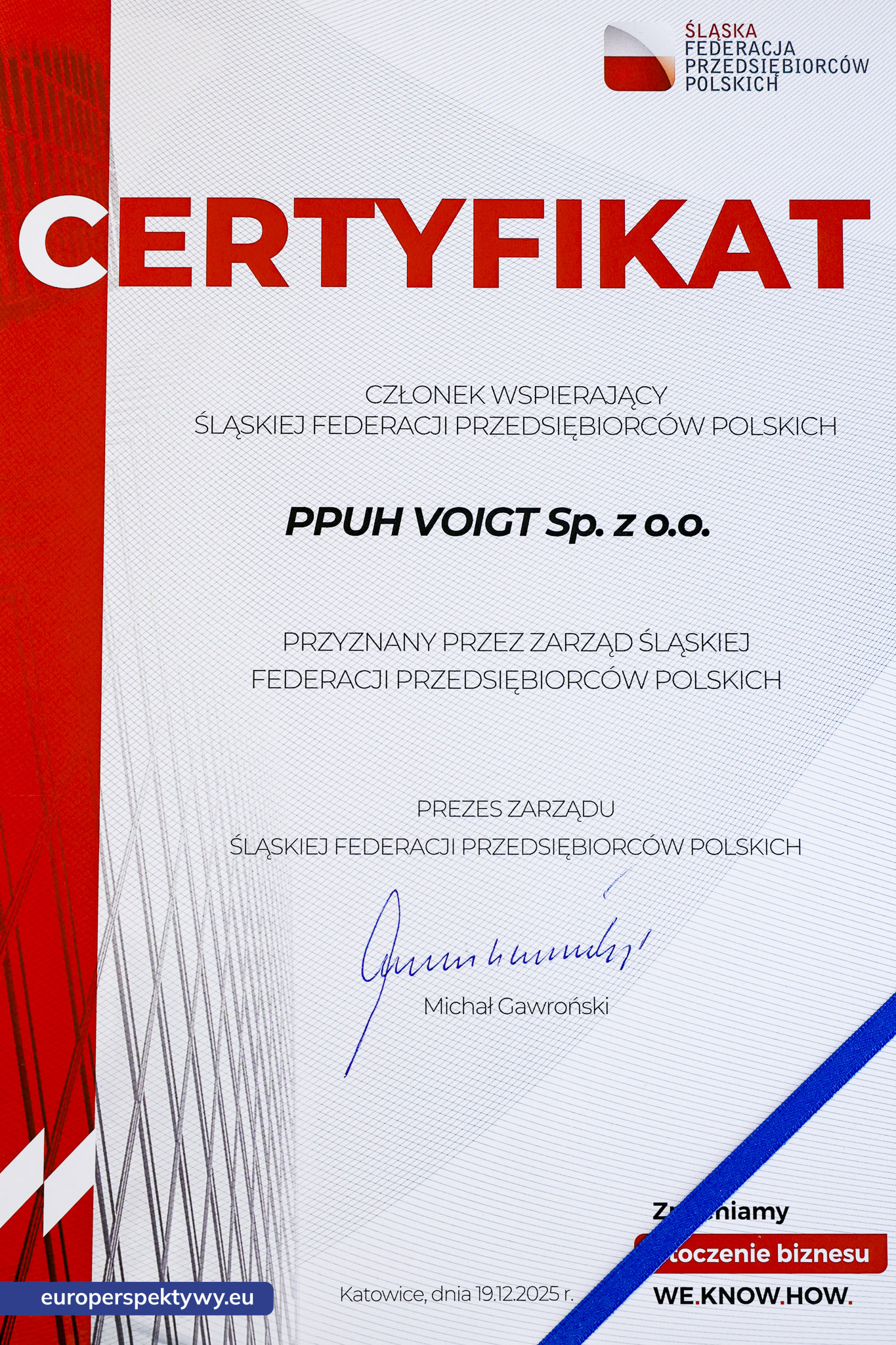 Europerspektywy Śląska Federacja Przedsiębiorców Polskich podsumowała rok 2025