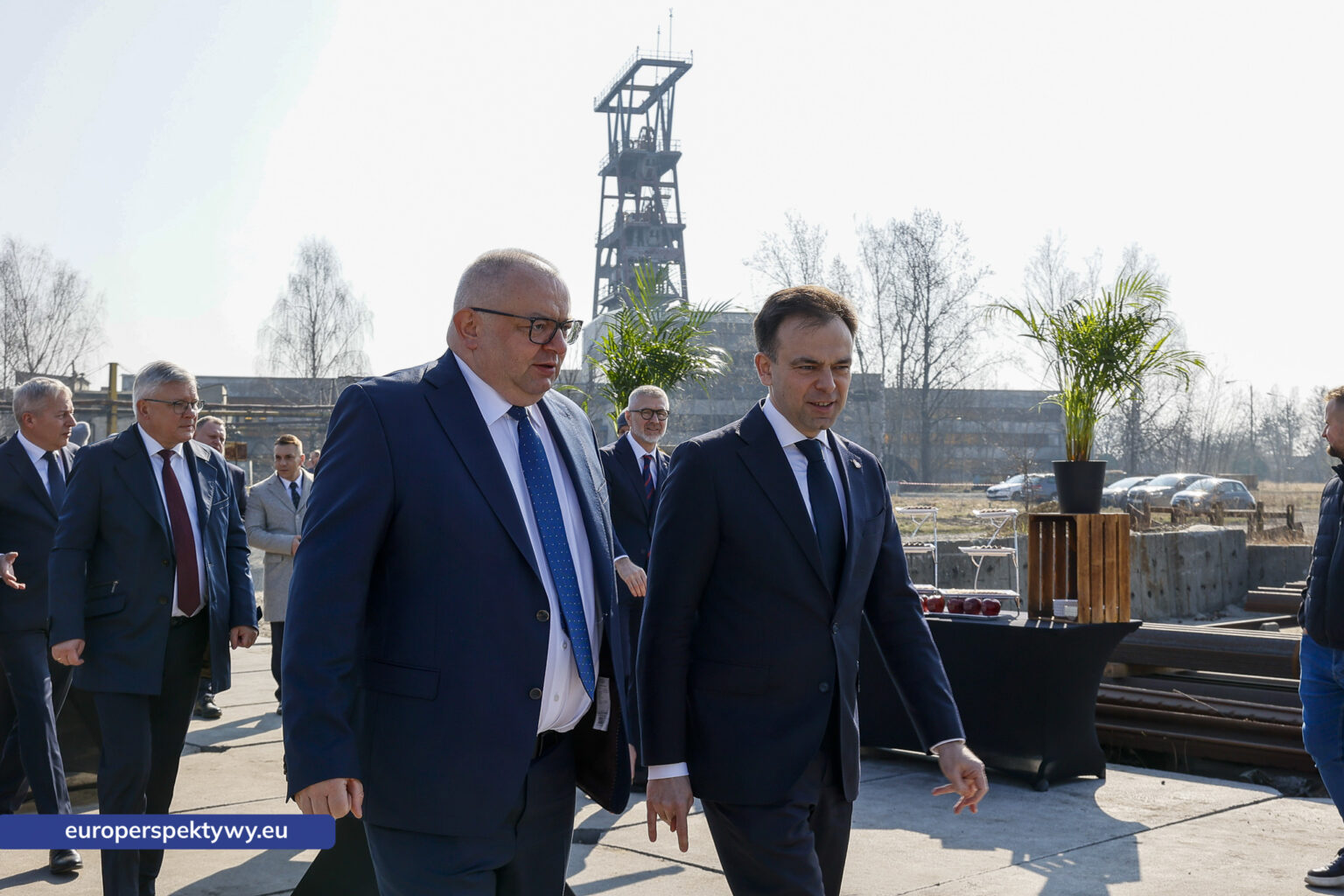 Koleje Śląskie Centrum Serwisowe Gliwice Krzysztof Klimosz, prezes Kolei Śląskich Andrzej Domański, minister finansów