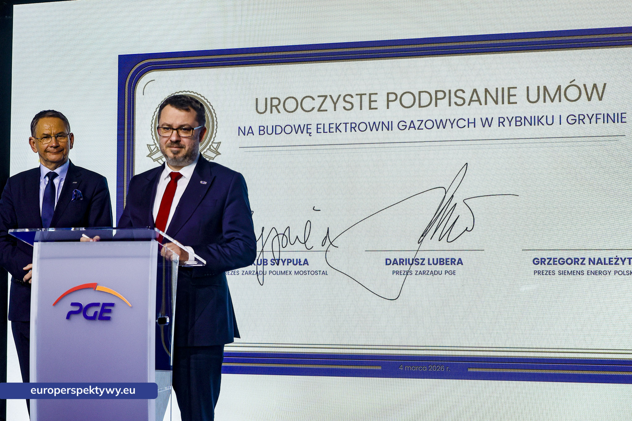 Europerspektywy PGE rozpoczyna nowy etap transformacji energetycznej – podpisano umowy na budowę bloków gazowych w Rybniku i Gryfinie