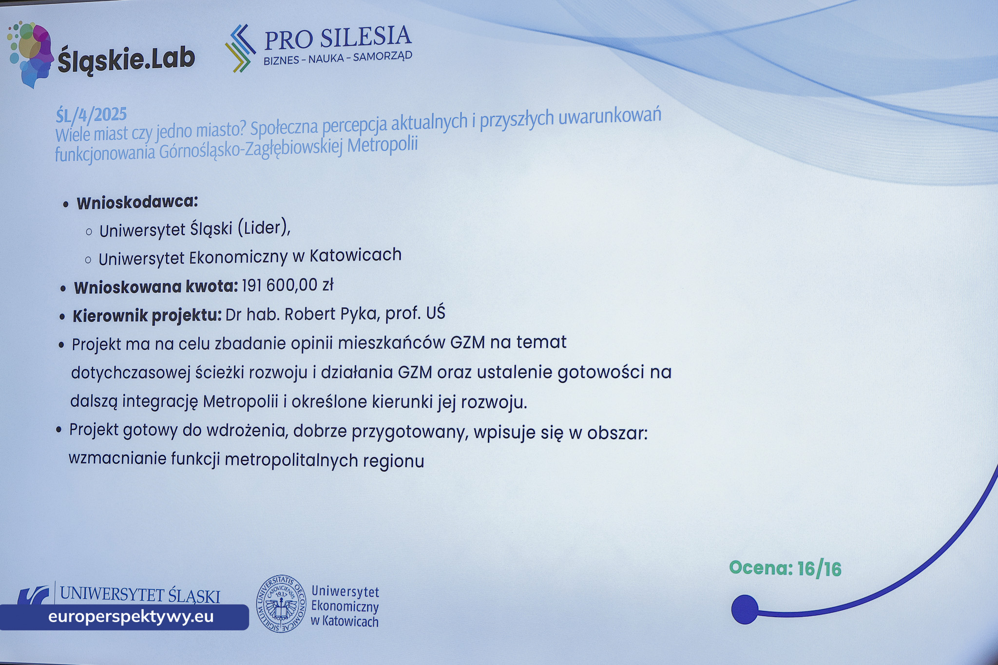 Europerspektywy Śląskie-Lab i Pro Silesia: pięć projektów dla przyszłości Metropolii. Nauka, biznes i samorząd łączą siły