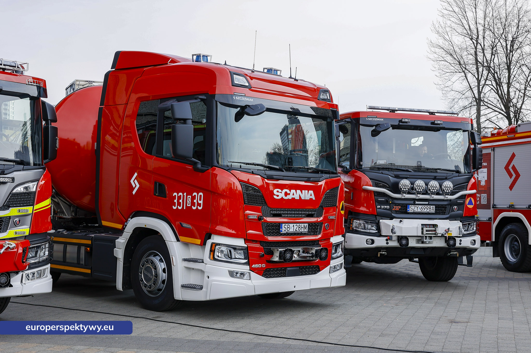 Europerspektywy Przekazanie sprzętu dla PSP w Katowicach. Nowe wozy strażackie i specjalistyczne wyposażenie dla jednostek z województwa śląskiego