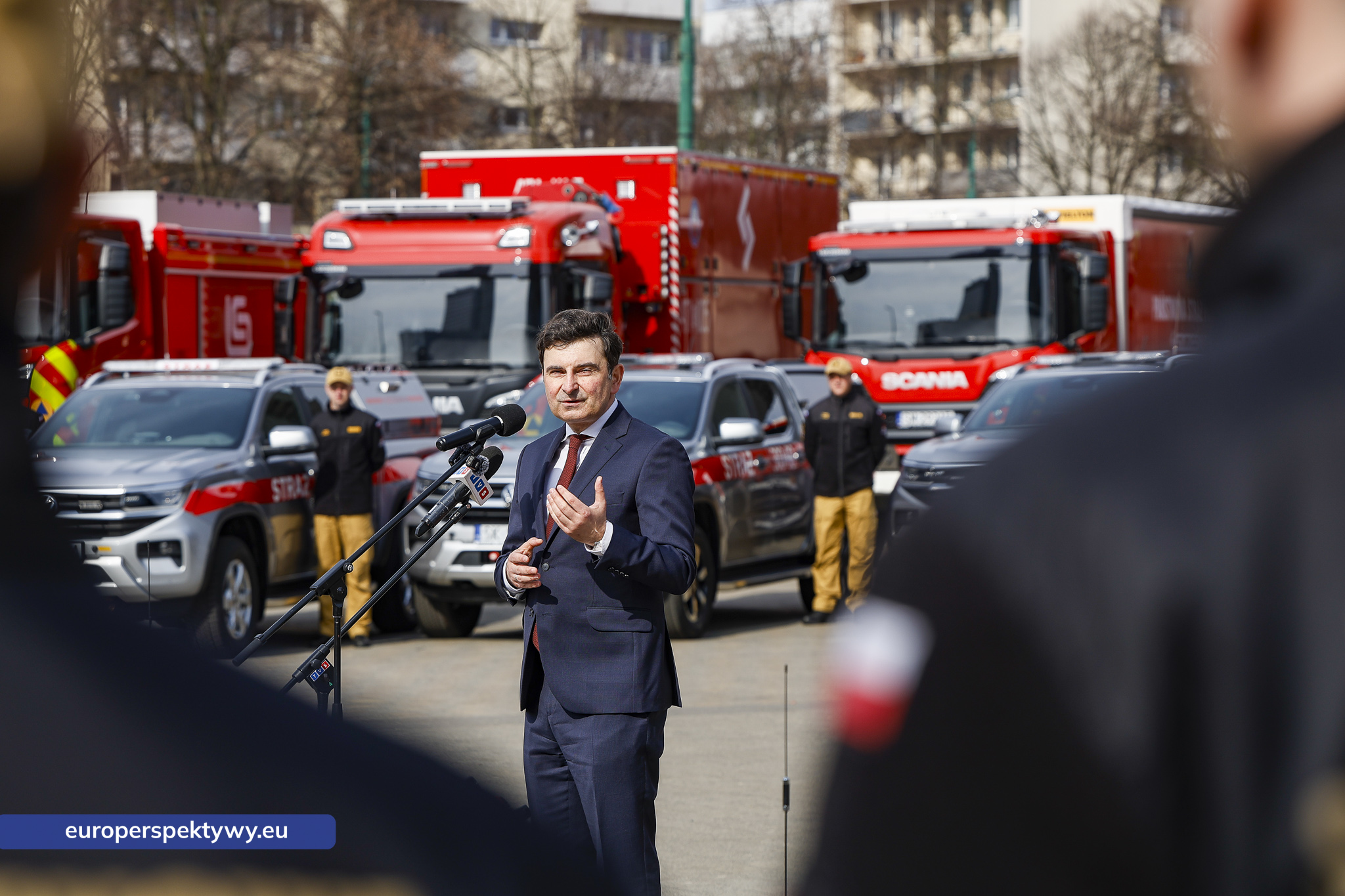 Europerspektywy Przekazanie sprzętu dla PSP w Katowicach. Nowe wozy strażackie i specjalistyczne wyposażenie dla jednostek z województwa śląskiego