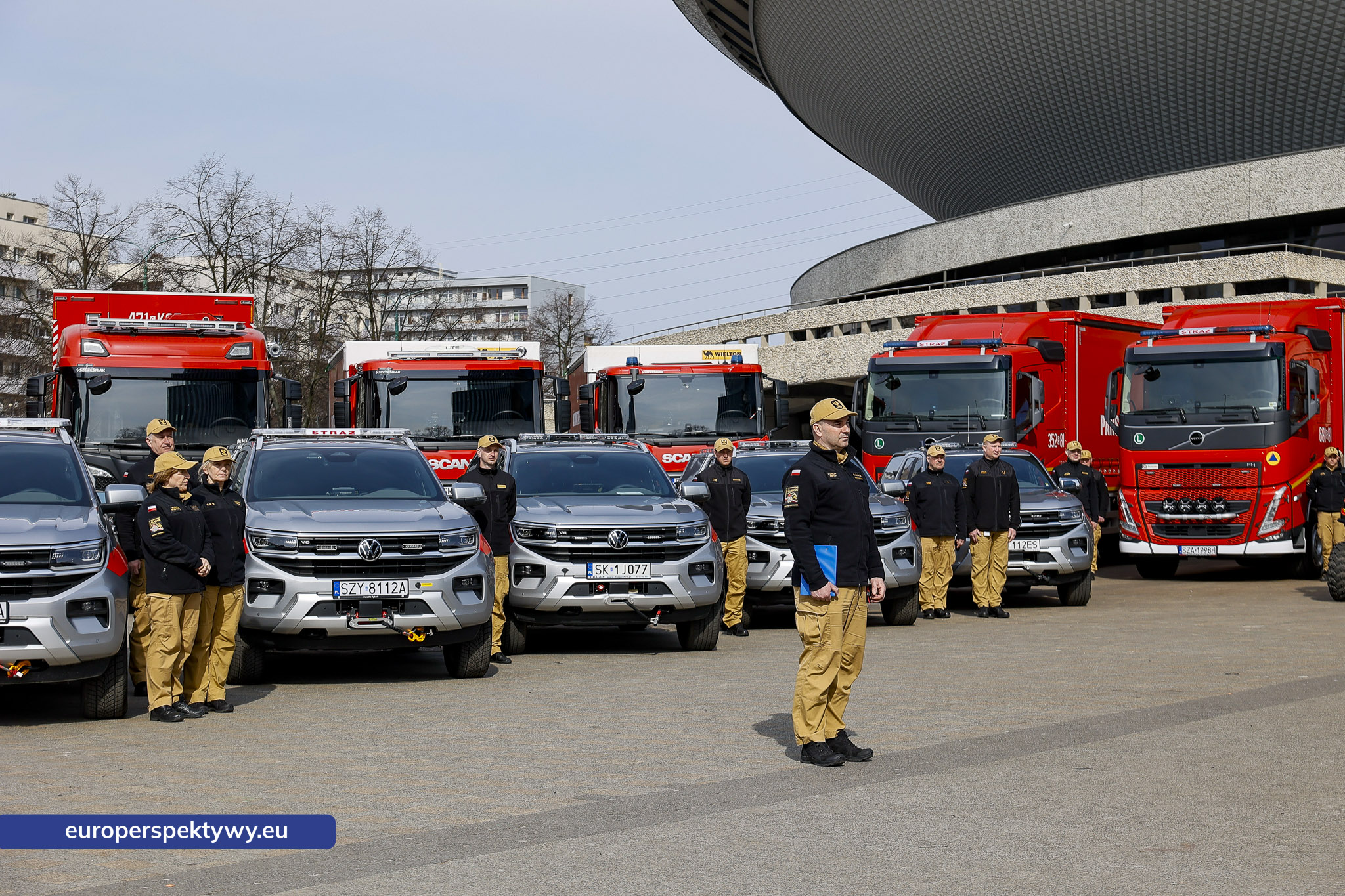 Europerspektywy Przekazanie sprzętu dla PSP w Katowicach. Nowe wozy strażackie i specjalistyczne wyposażenie dla jednostek z województwa śląskiego