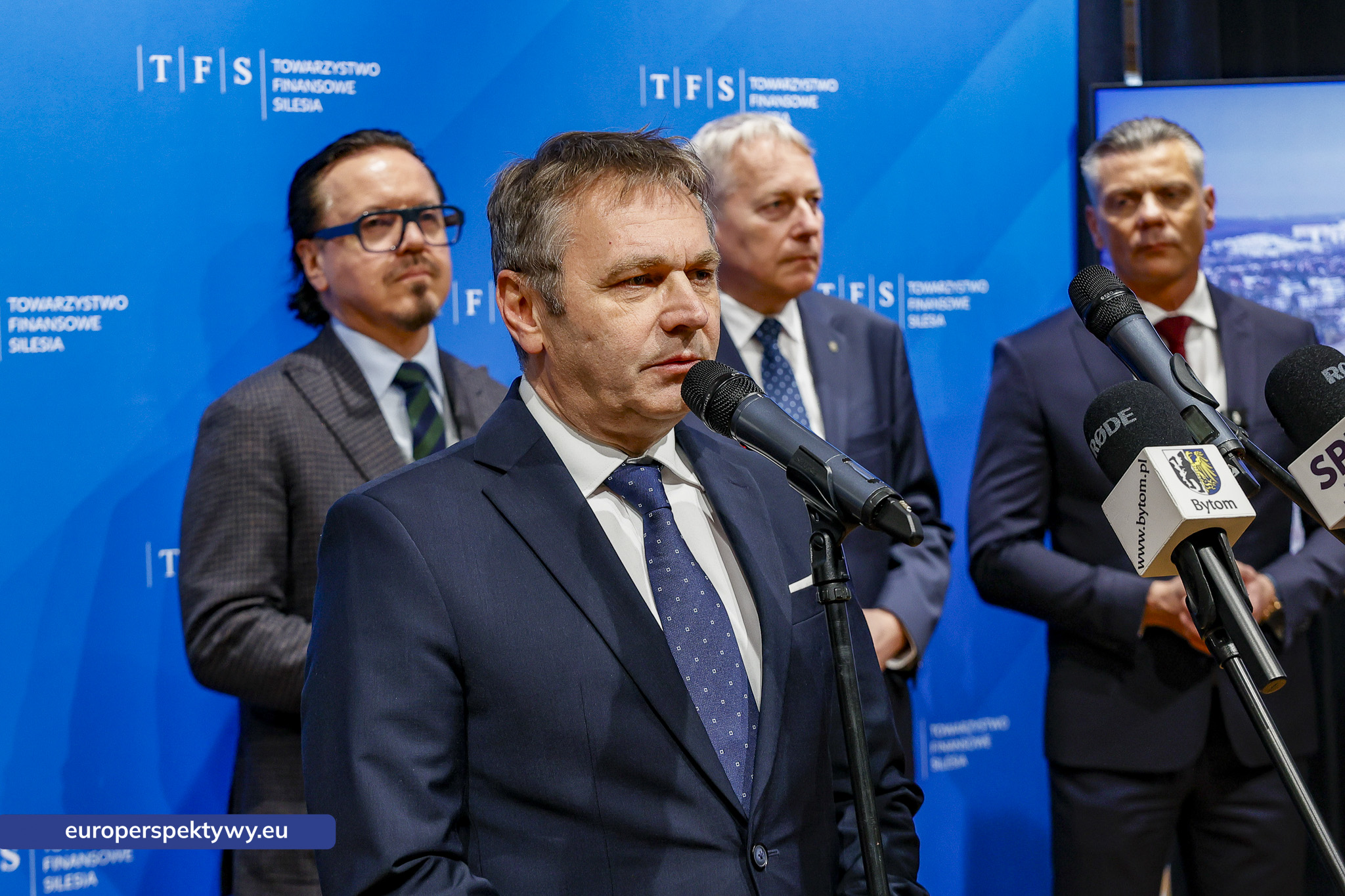 TFS Inauguracja Silesia Bytom park Minister MAP Wojciech Balczun Wojciech Saługa Marszałek Województwa Ślaskiego, PO Wiceprezes TFS Mariusz Widzisz