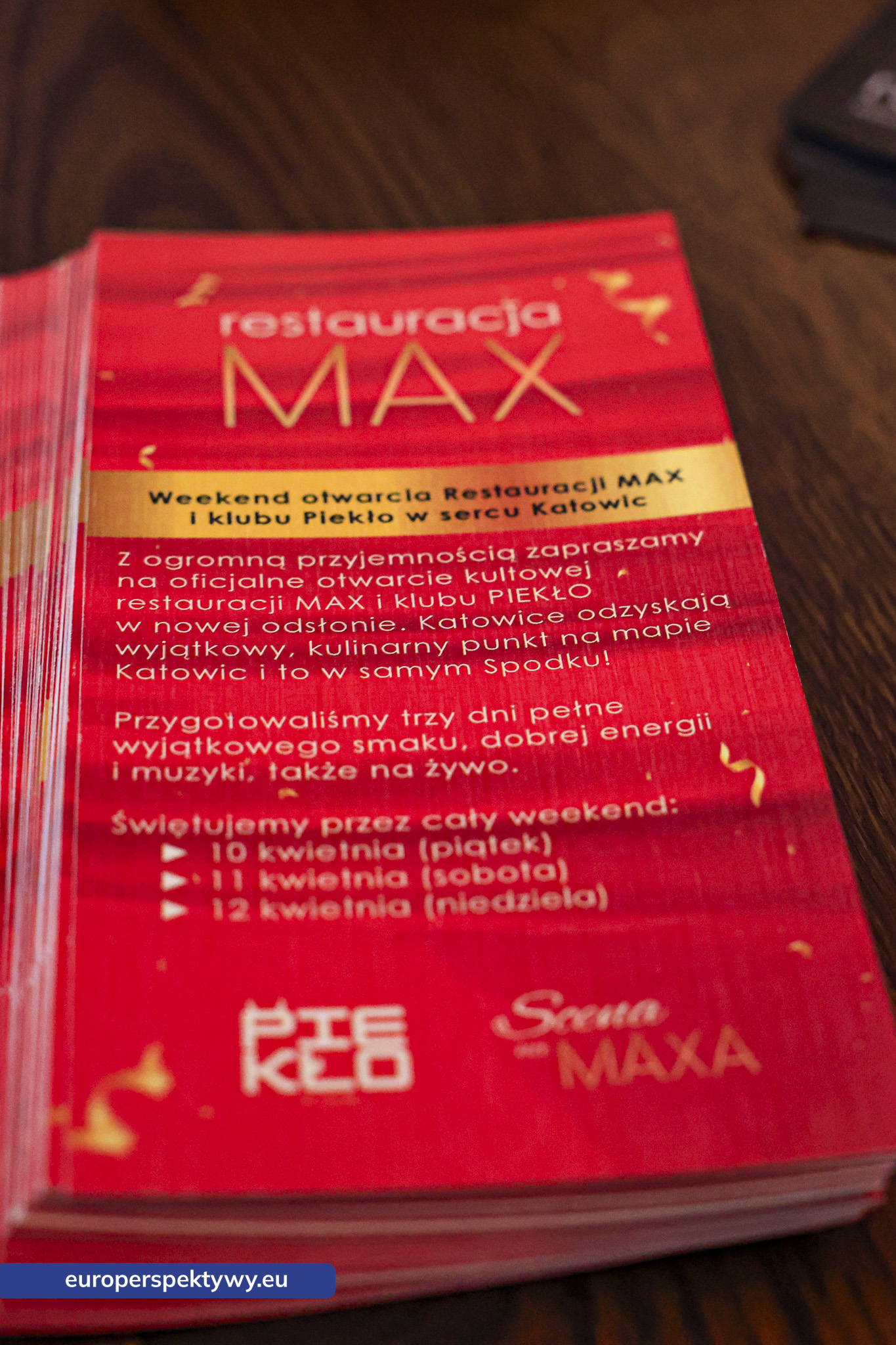 Restauracja MAX Spodek - Klub PIEKŁO-6 Europerspektywy Powrót legendy do serca Katowic. Restauracja MAX ponownie otwarta