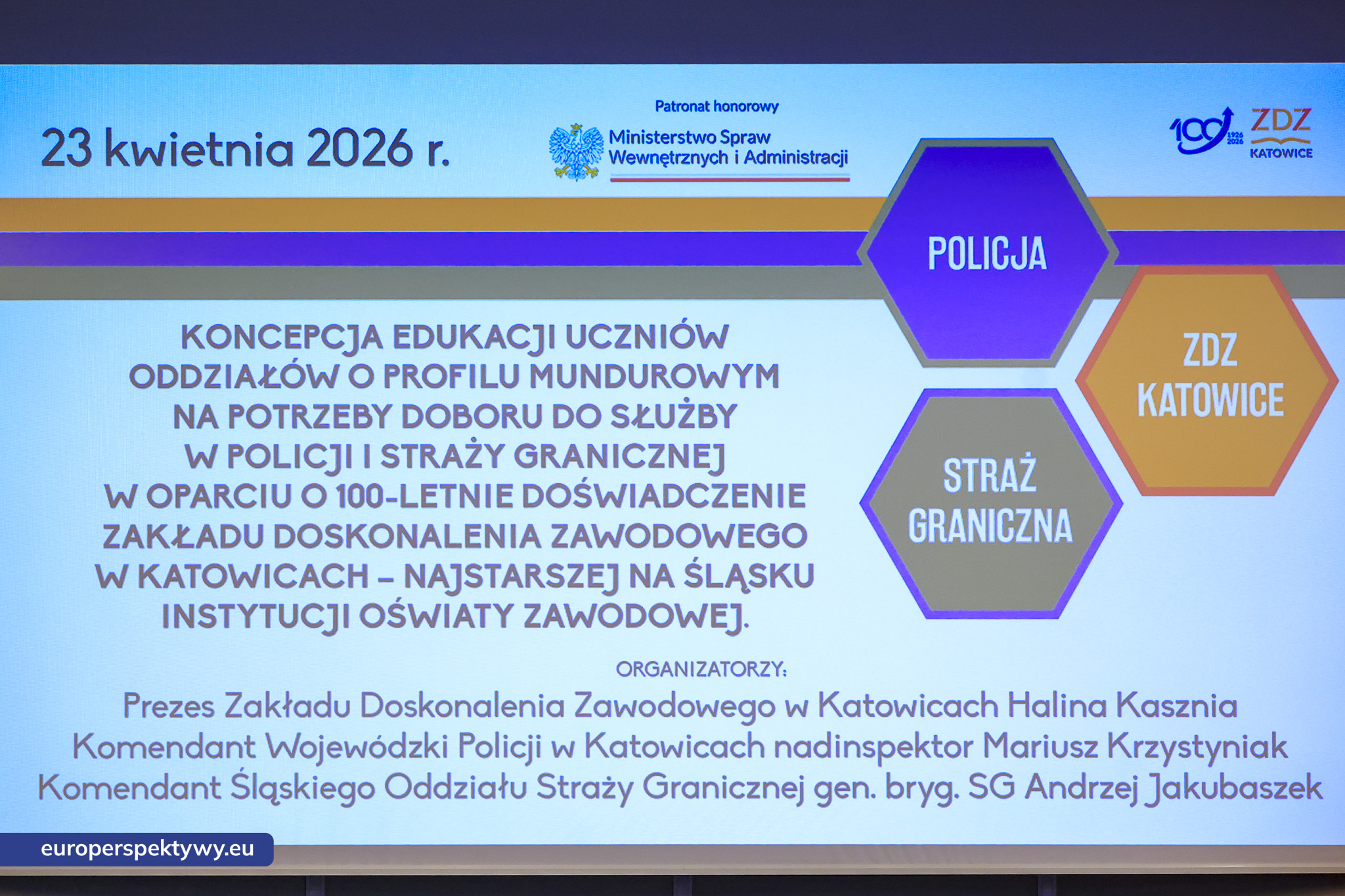 Europerspektywy ZDZ Katowice: konferencja mundurowa i jubileusz 100-lecia. Edukacja dla bezpieczeństwa i przyszłych kadr służb