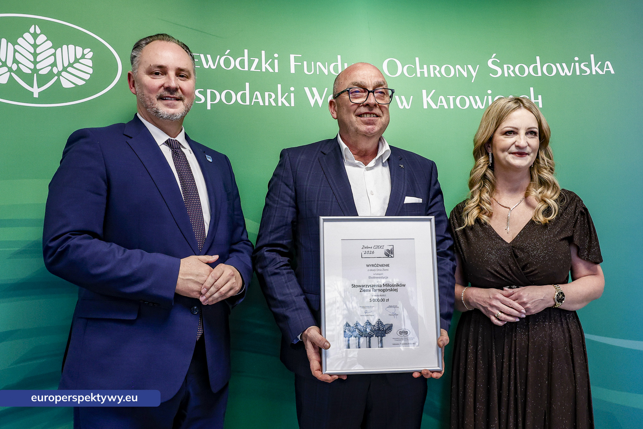 Europerspektywy Zielone Czeki 2026 rozdane. WFOŚiGW w Katowicach nagrodził liderów transformacji ekologicznej